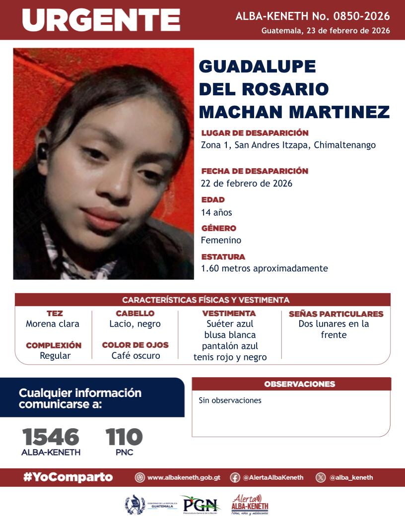 Guadalupe del Rosario Machan Martinez