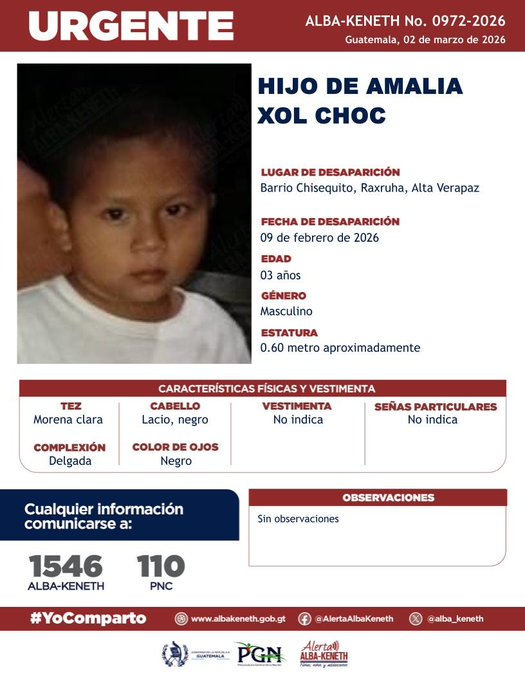 Hijo de Amalia Xol Choc