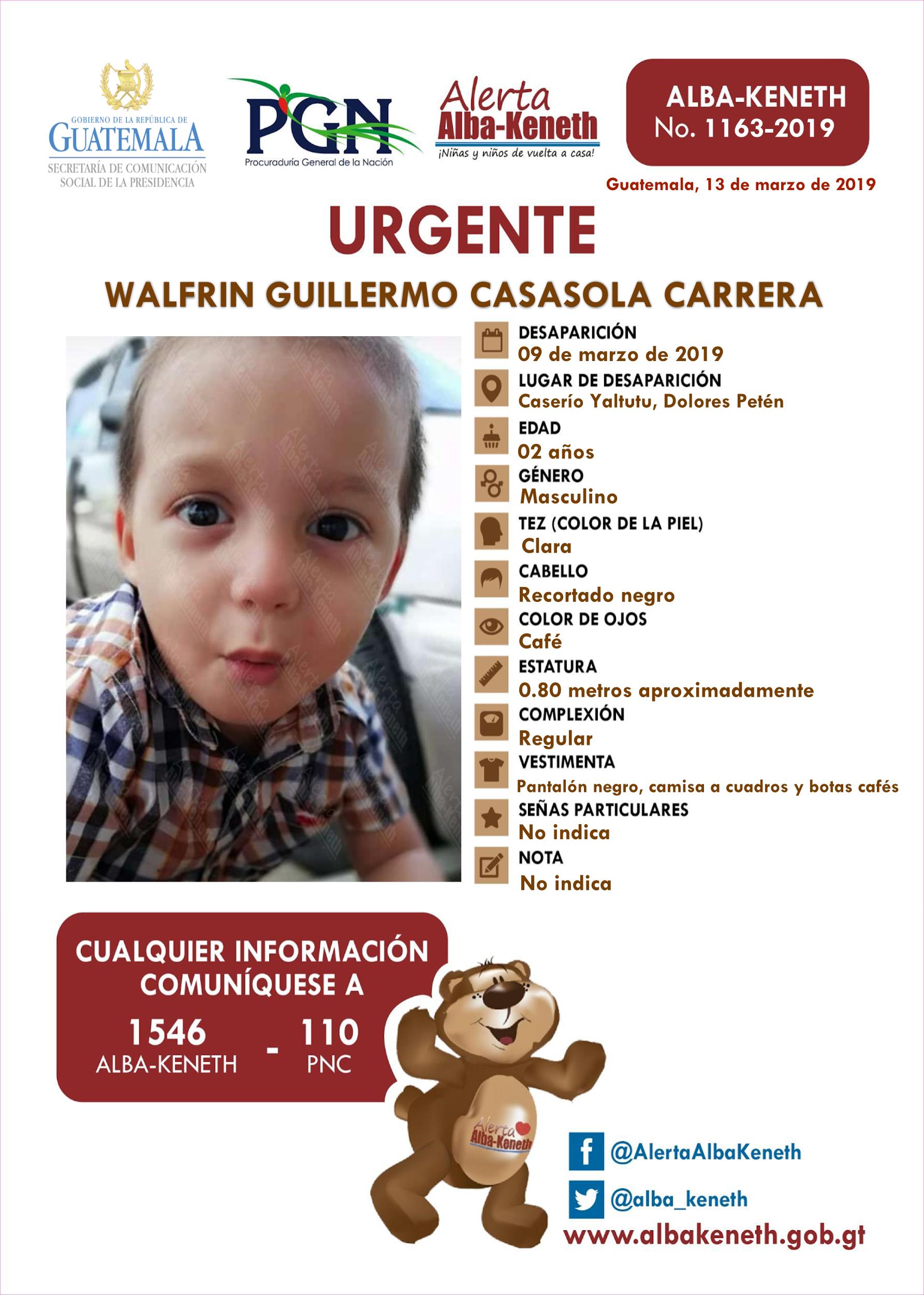 Walfrin Guillermo Casasola Carrera