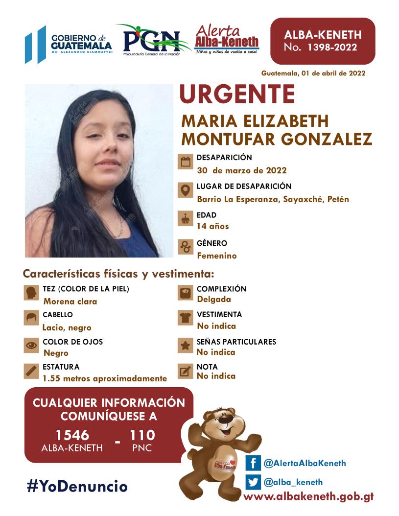 Maria Elizabeth Montufar Gonzalez