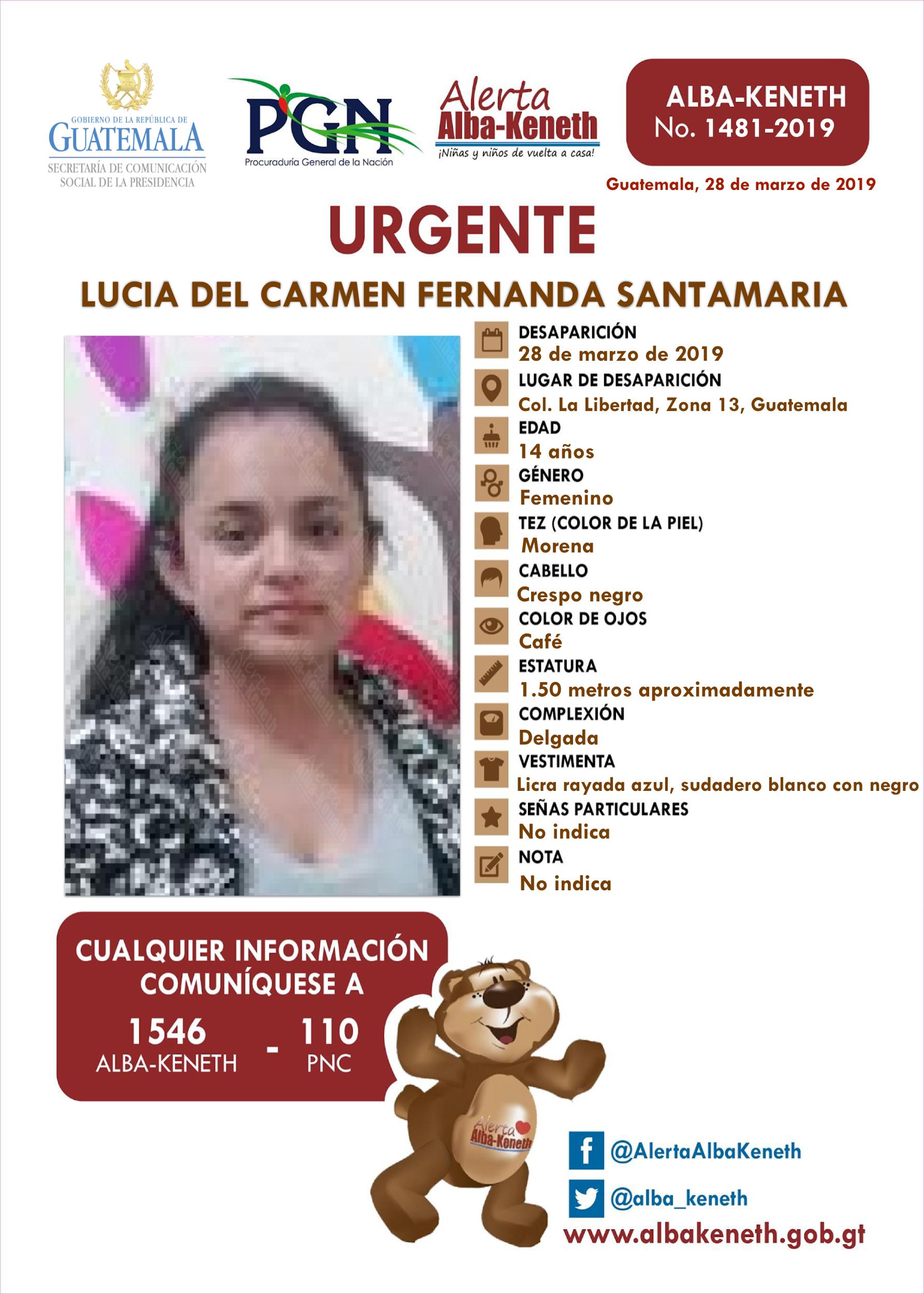 Lucia Del Carmen Fernanda Santamaria