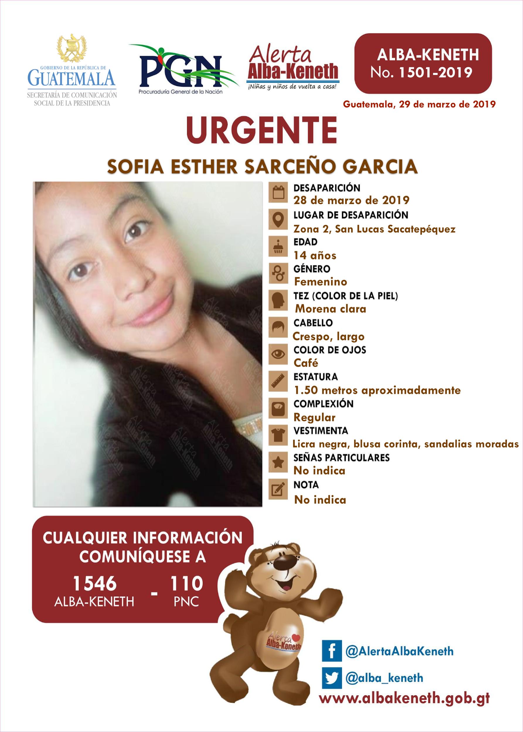 Sofia Esther Sarceño Garcia