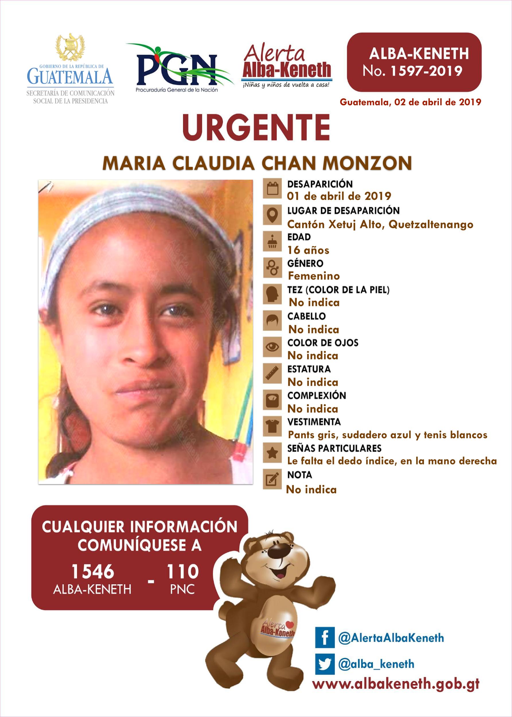 Maria Claudia Chan Monzon