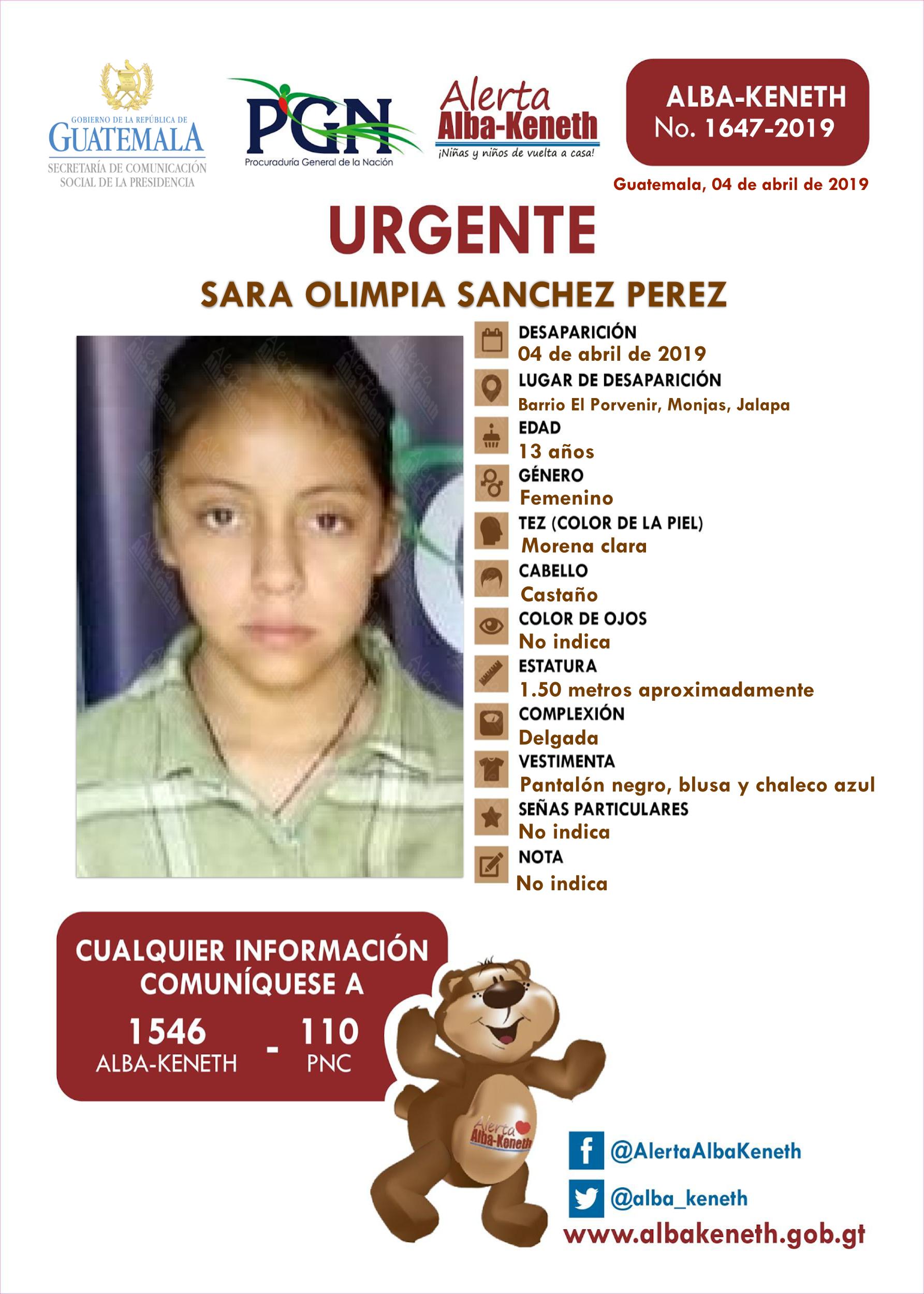 Sara Olimpia Sanchez Perez