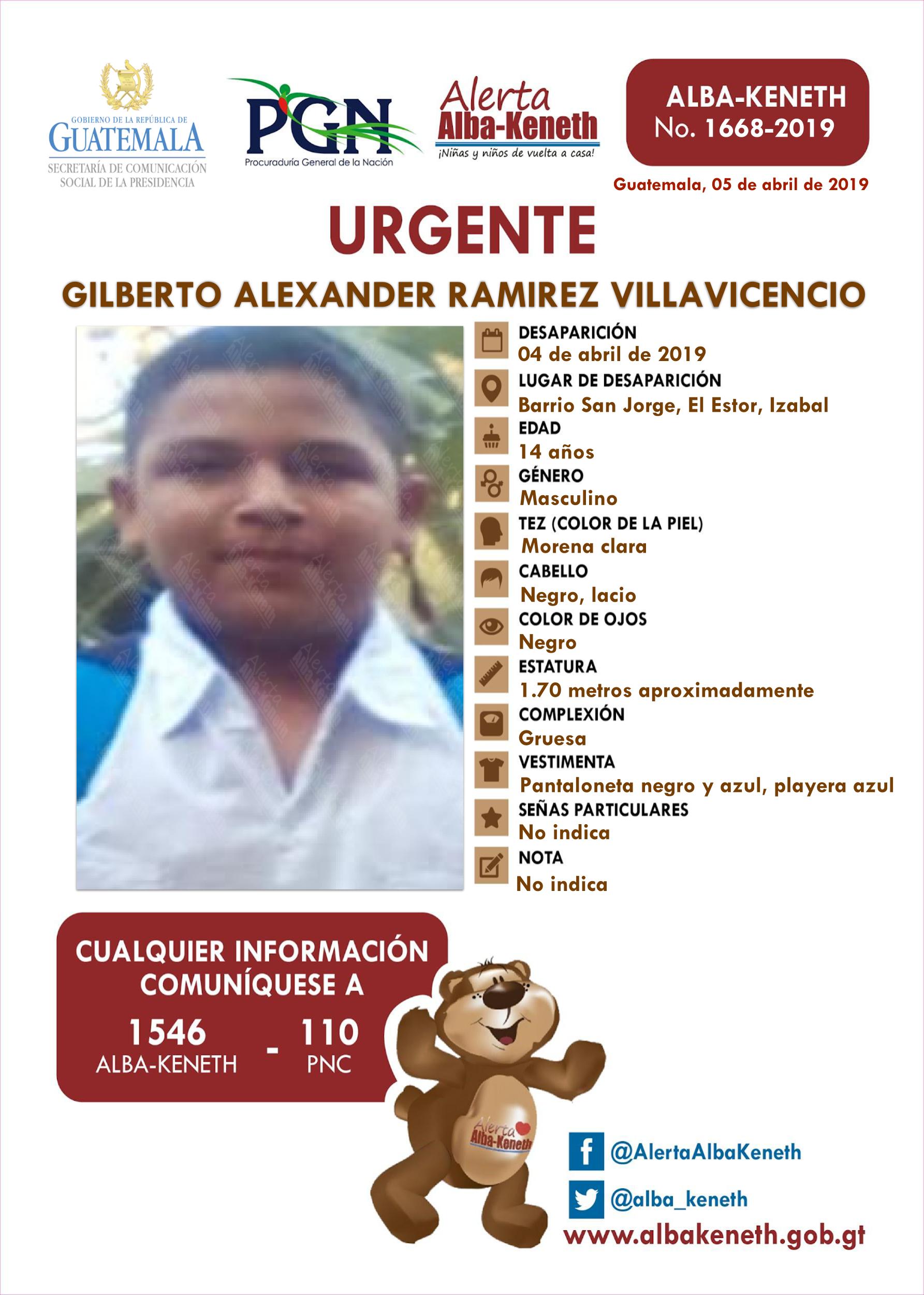 Gilberto Alexander Ramirez Villavicencio