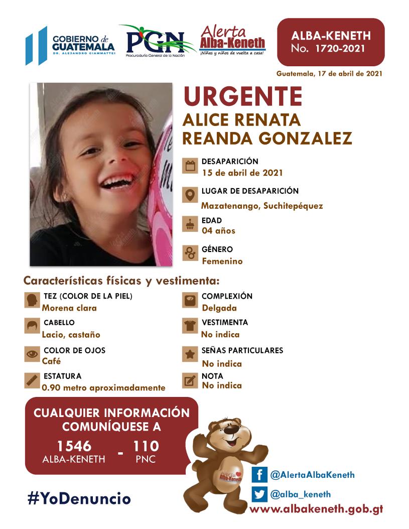 Alicia Renanta Reanda Gonzalez