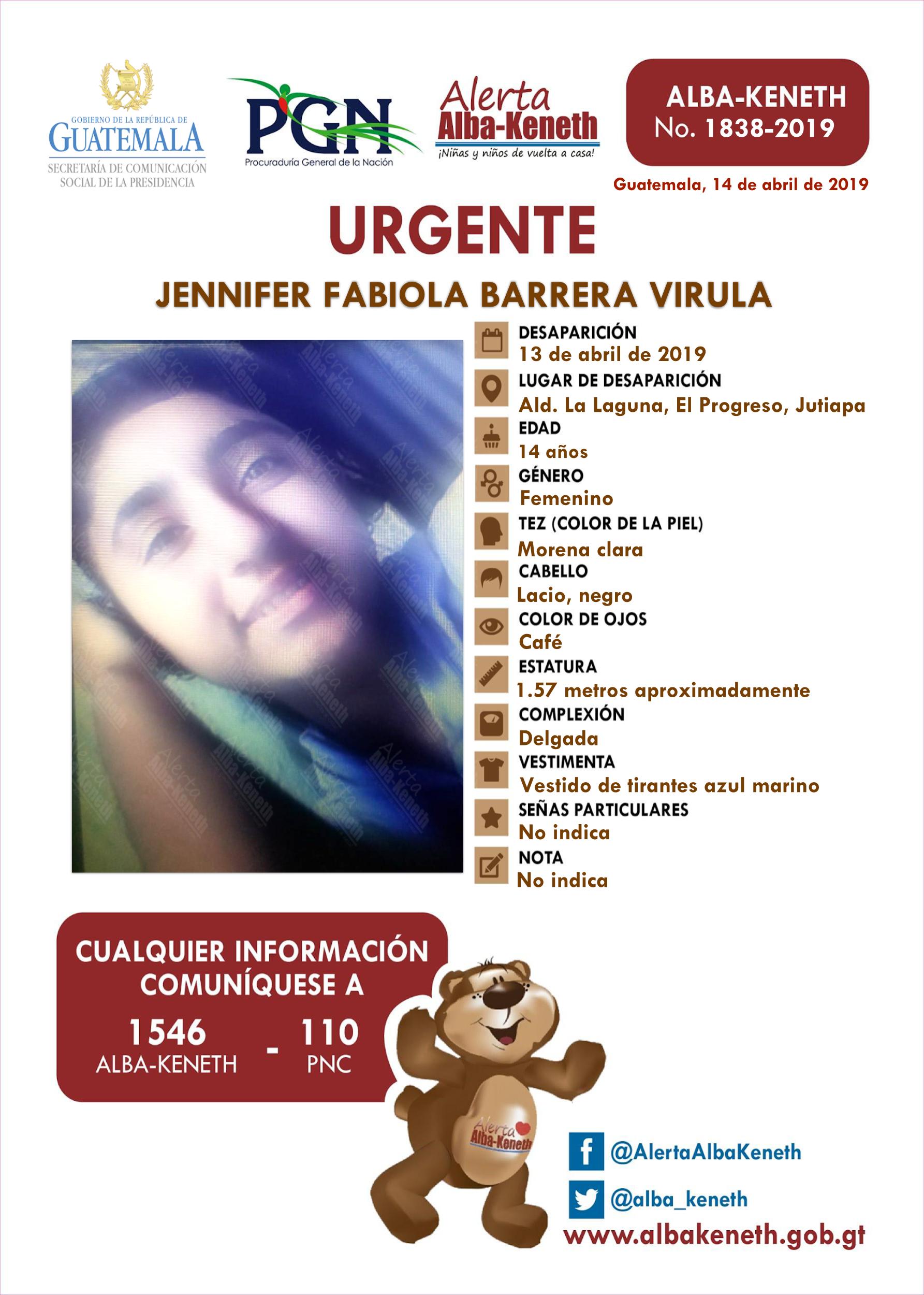 Jennifer Fabiola Barrera Virula