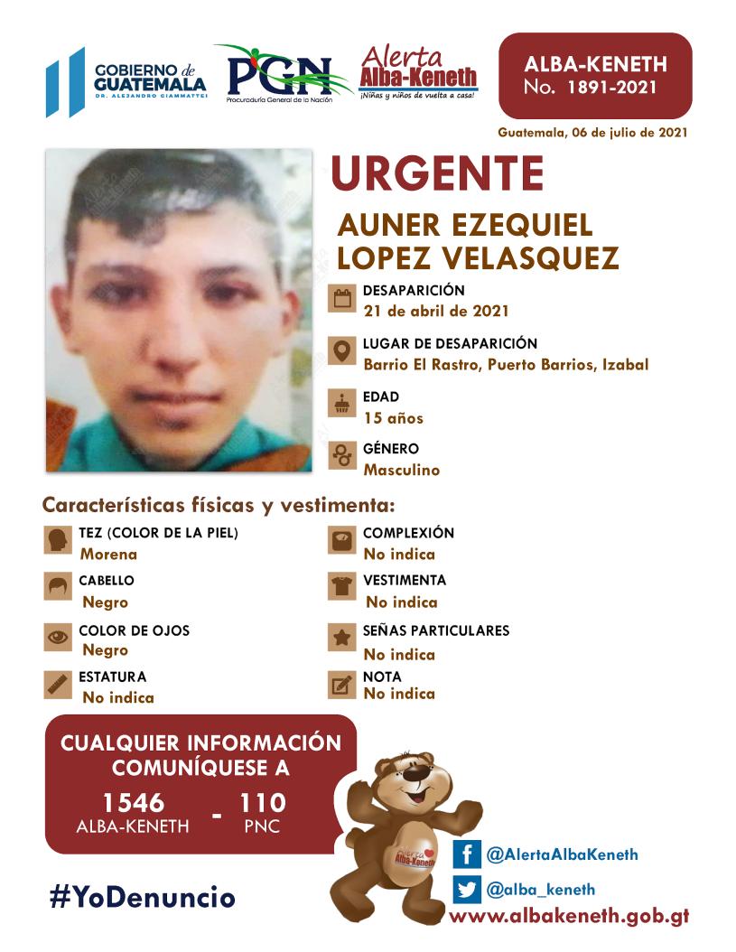 Auner Ezequiel Lopez Velasquez