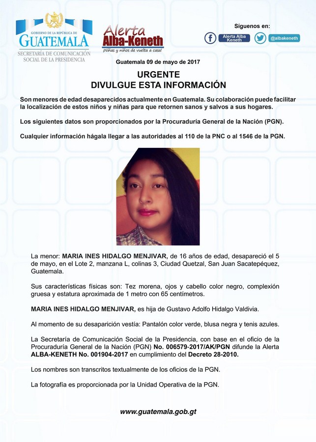 Maria Ines Hidalgo Menjivar  