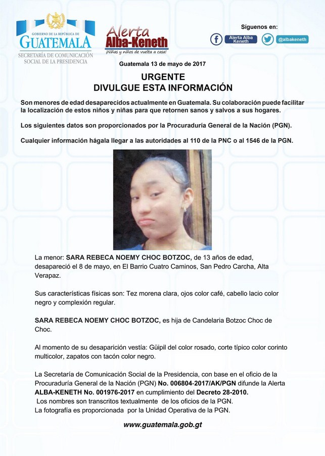 Sara Rebeca Noemy Choc Botzoc   