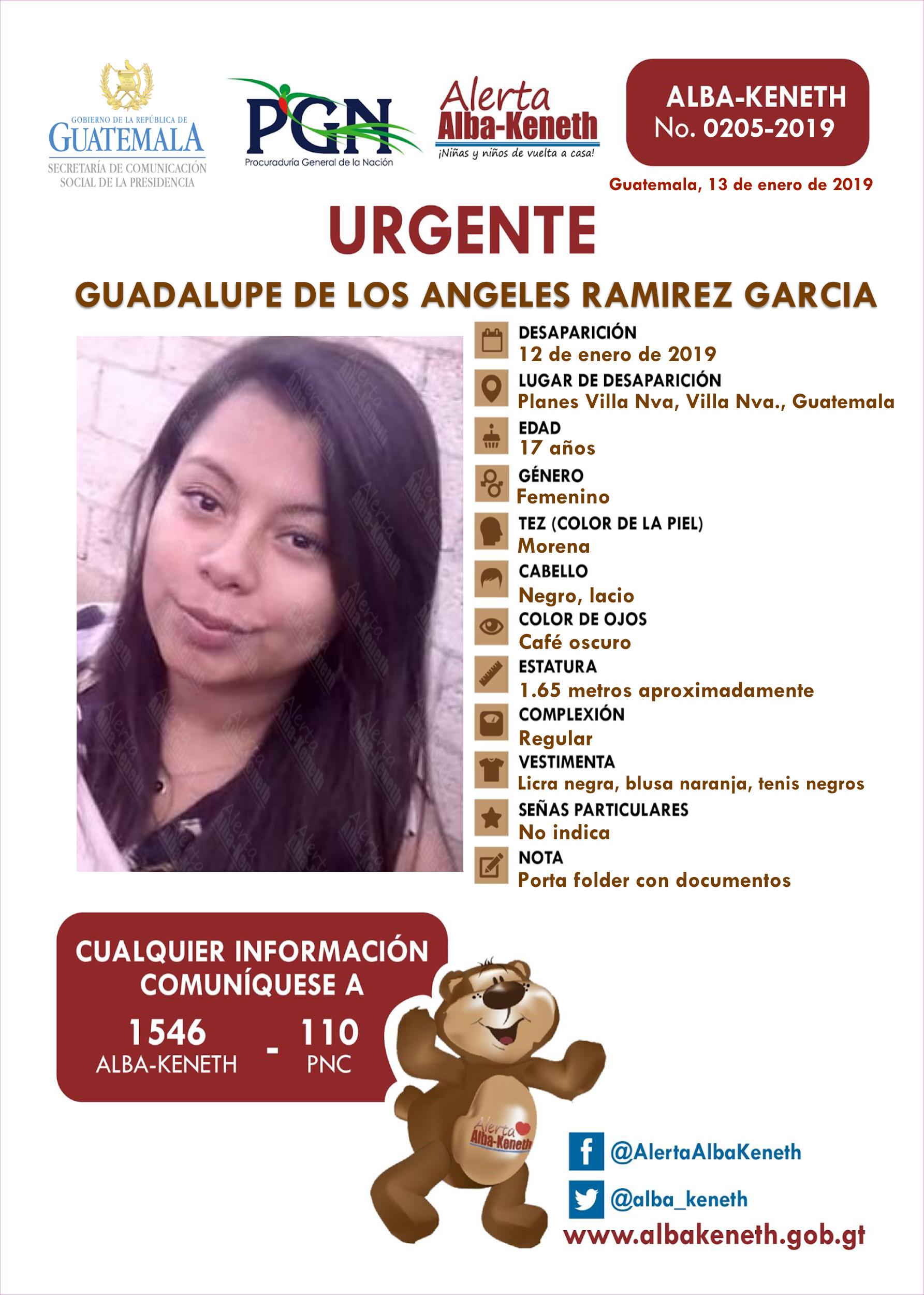 Guadalupe de los Angeles Ramirez Garcia