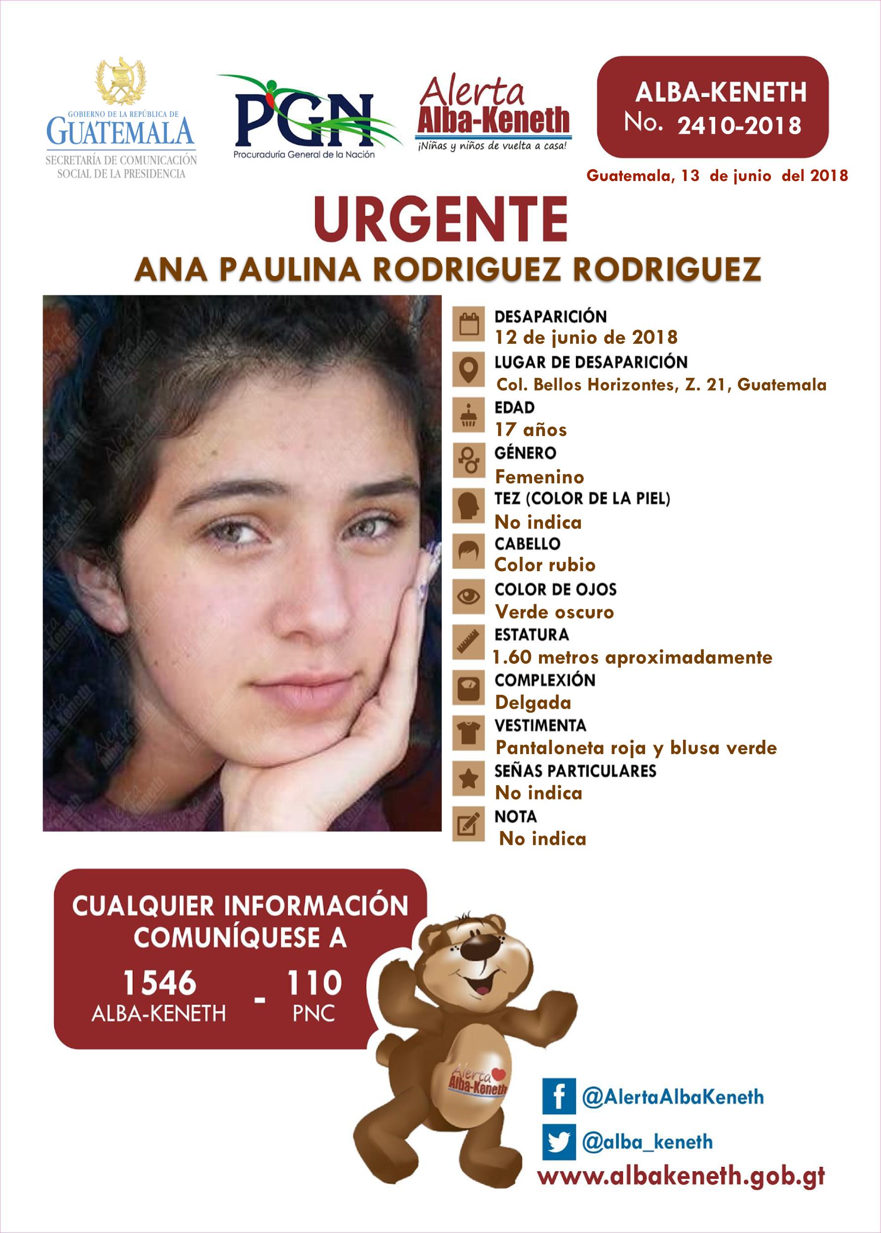 Ana Paulina Rodriguez Rodriguez