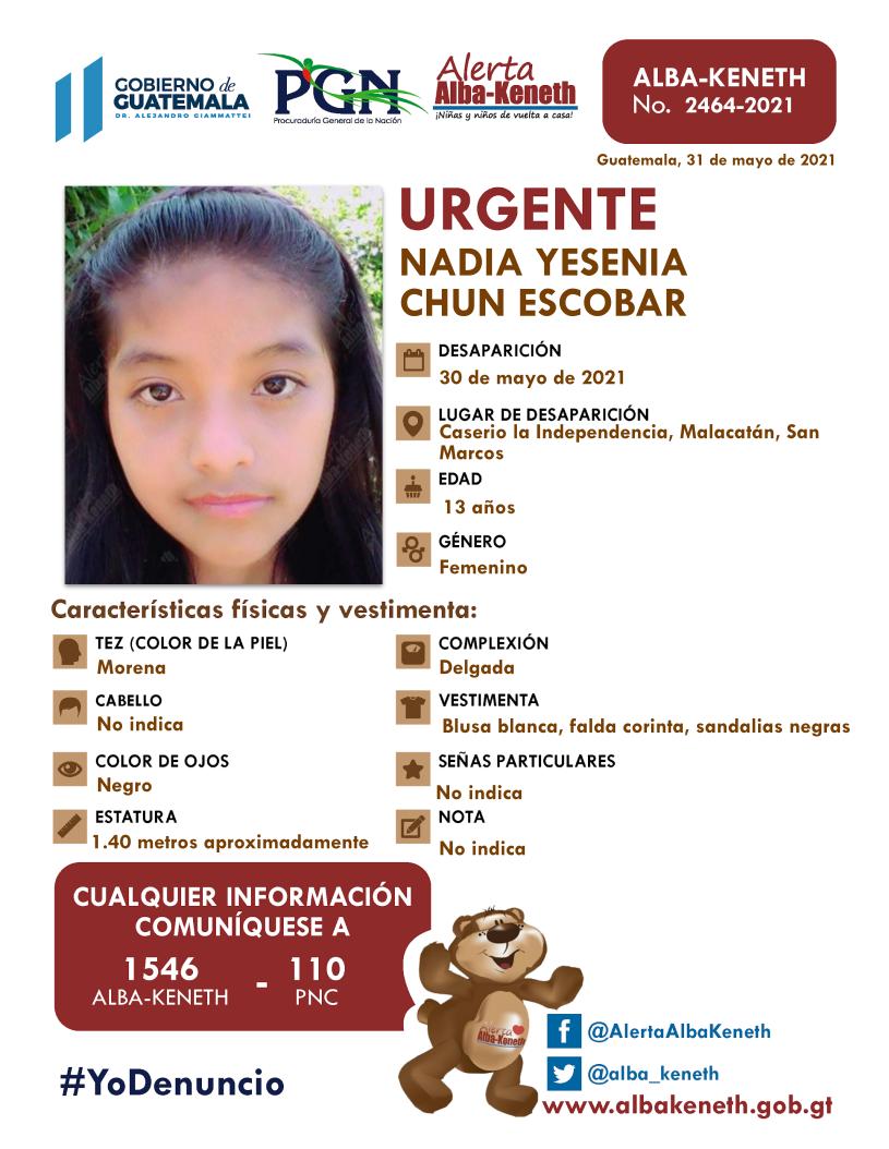 Nadia Yesenia Chun Escobar