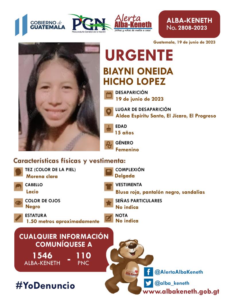 Biayni Oneida Hicho López