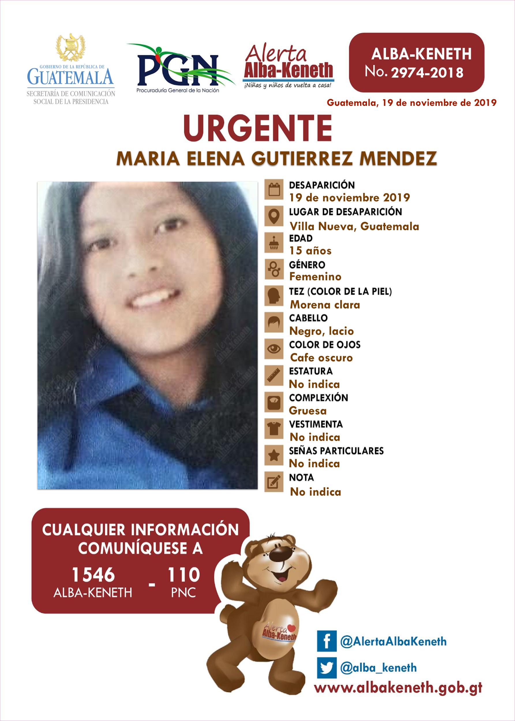 Maria Elena Gutierrez Mendez