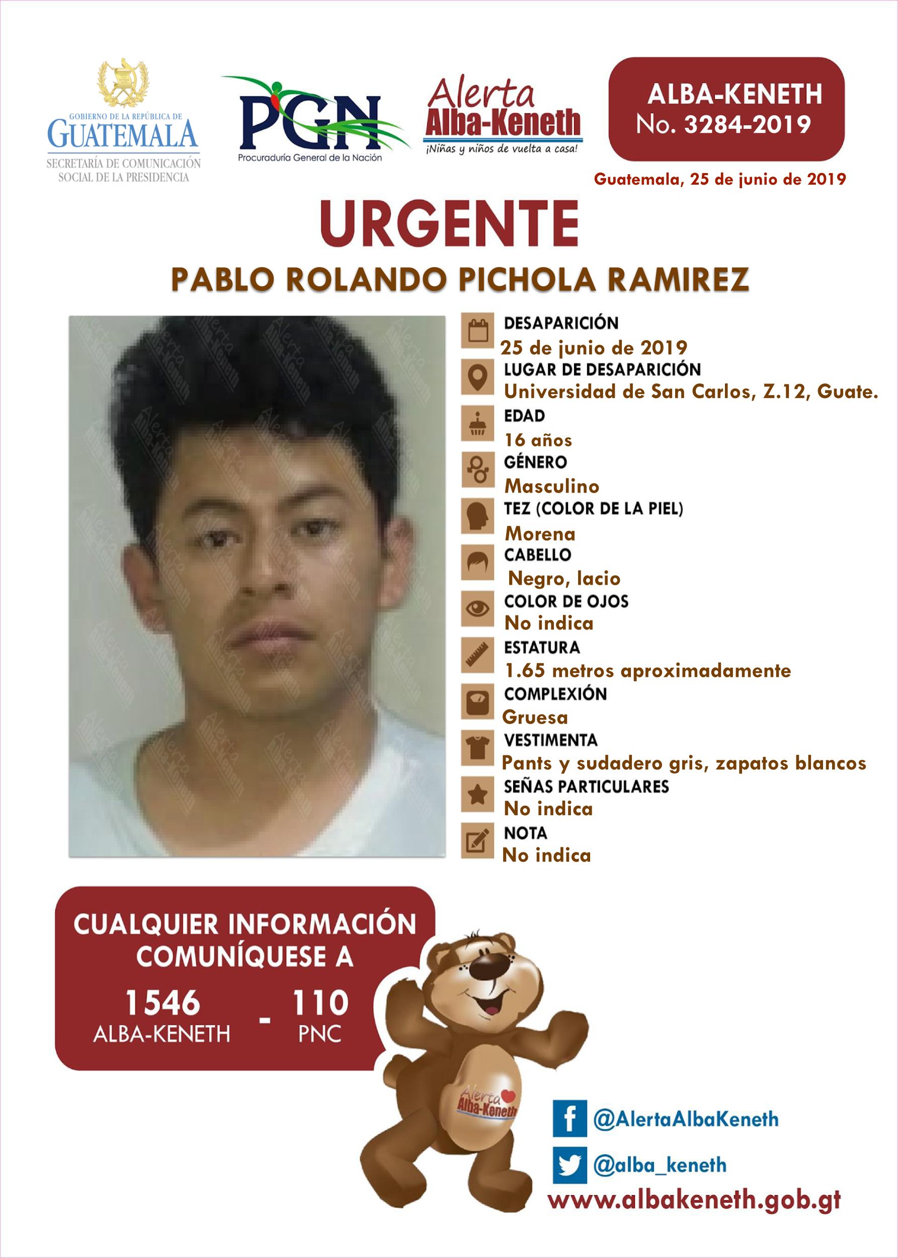 Pablo Rolando Pichola Ramirez