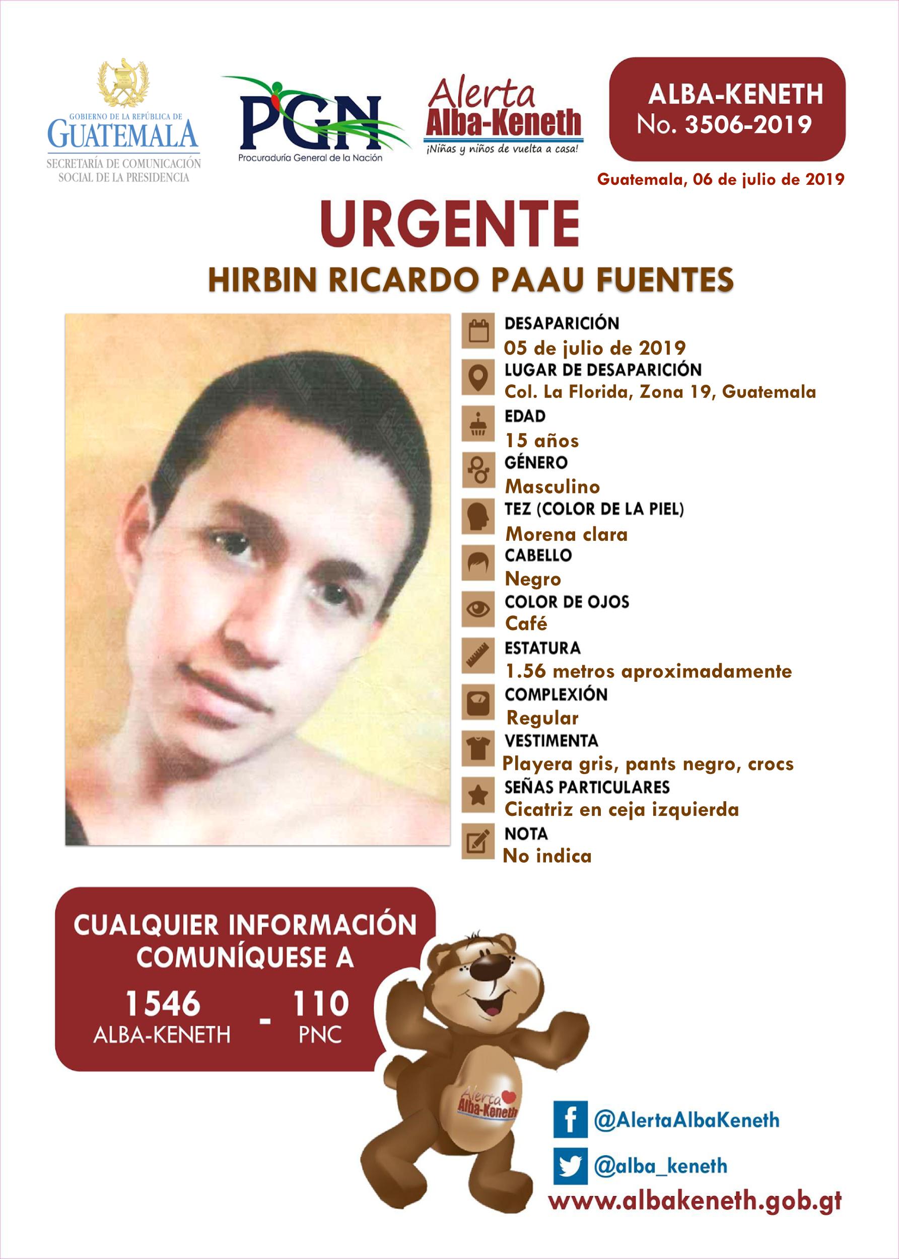 Hirbin Ricardo Paau Fuentes