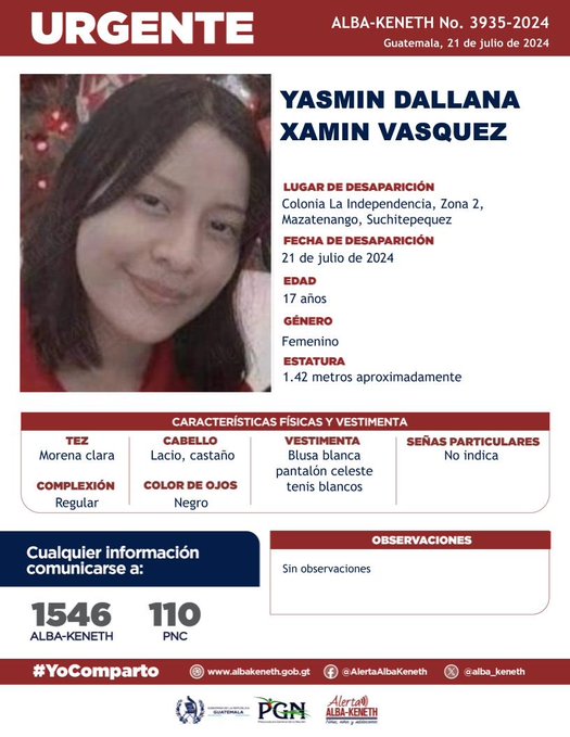 Yasmin Dallana Xamin Vasquez