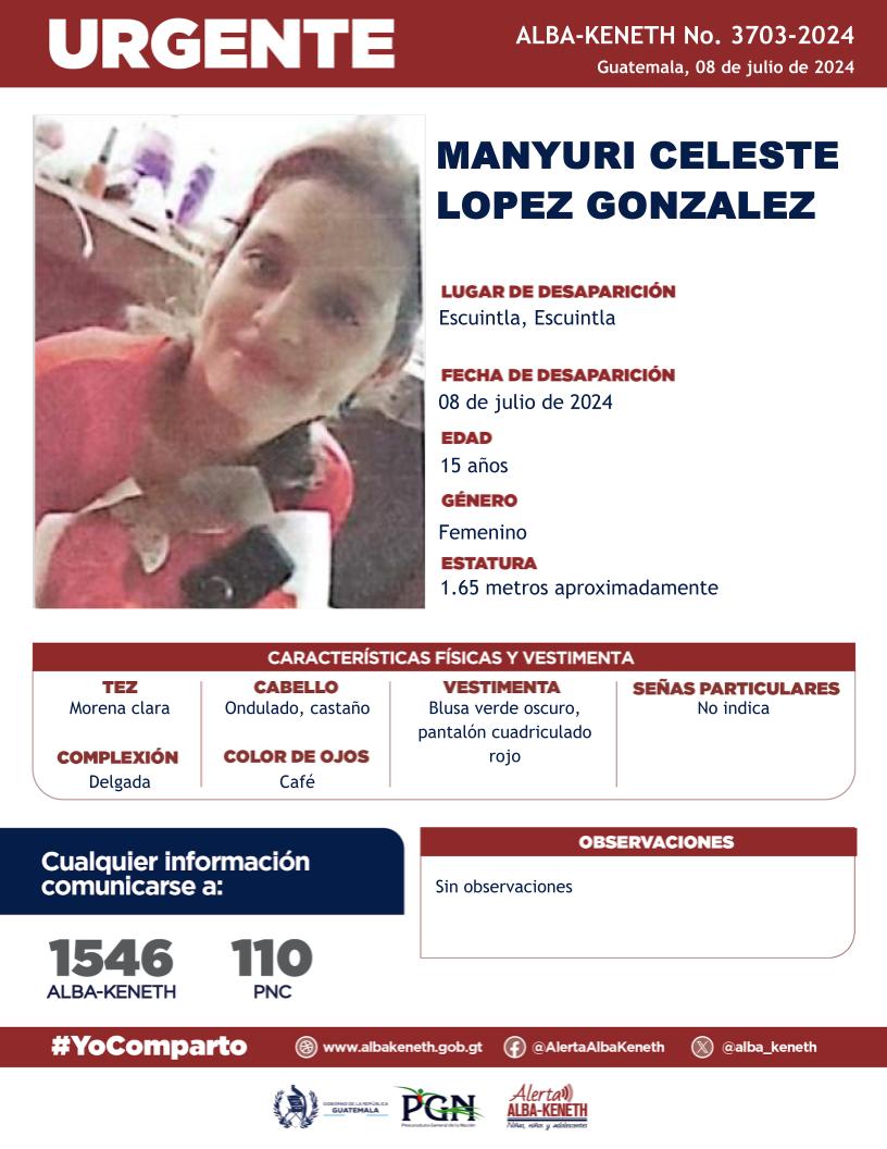 Manyuri Celeste Lopez Gonzalez