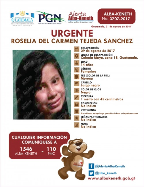 Roselia Del Carmen Tejeda Sánchez