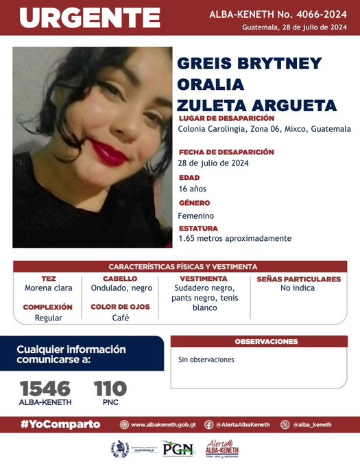 Greis Brytney Oralia Zuleta Argueta
