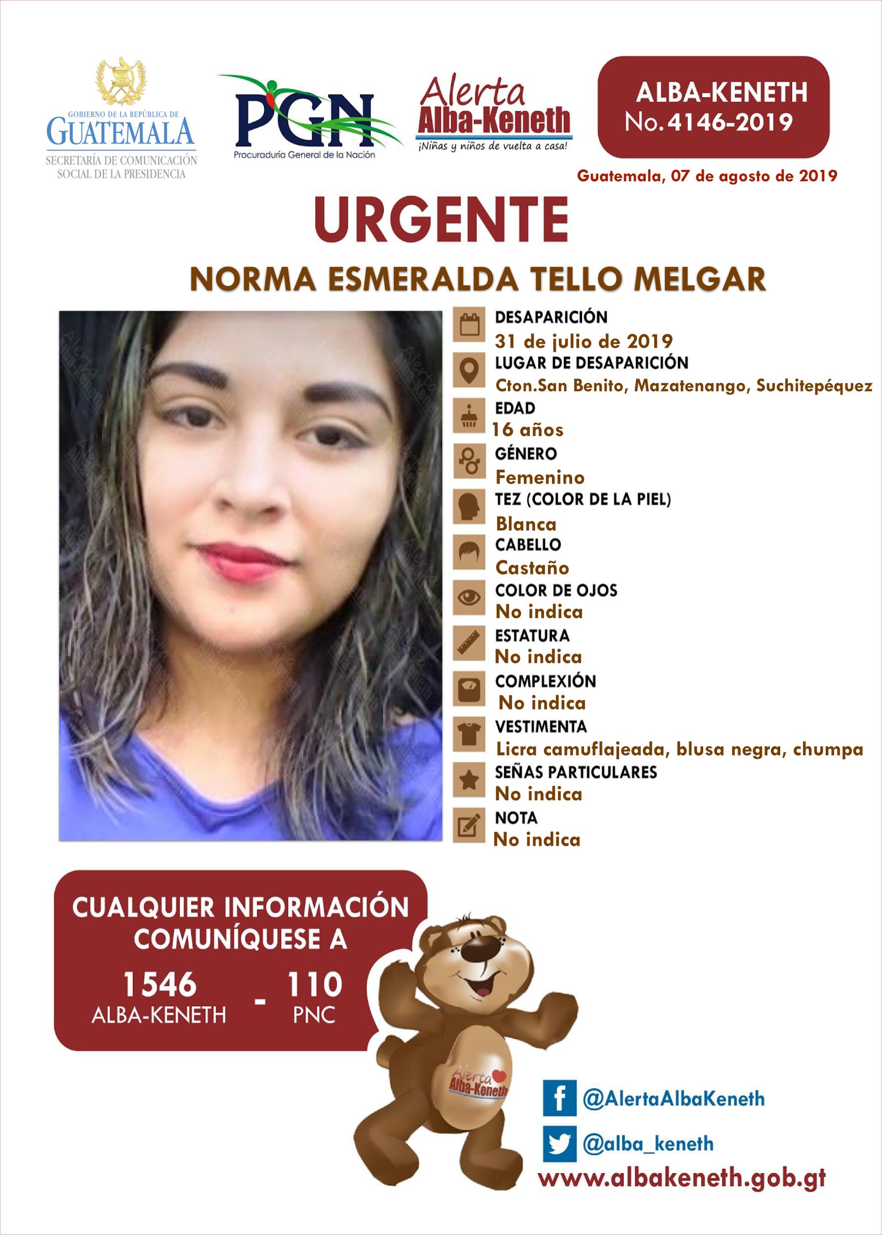 Norma Esmeralda Tello Melgar
