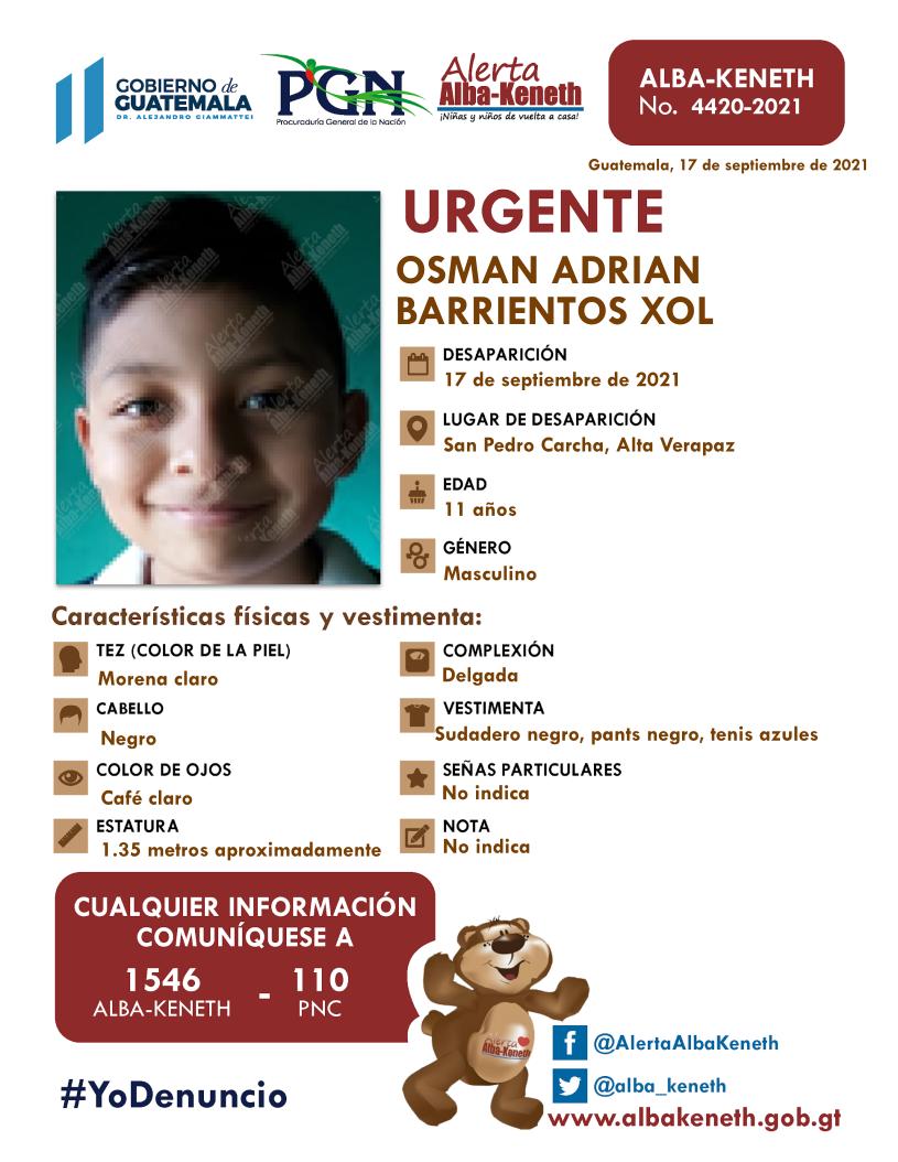 Osman Adrian Barrientos Xol