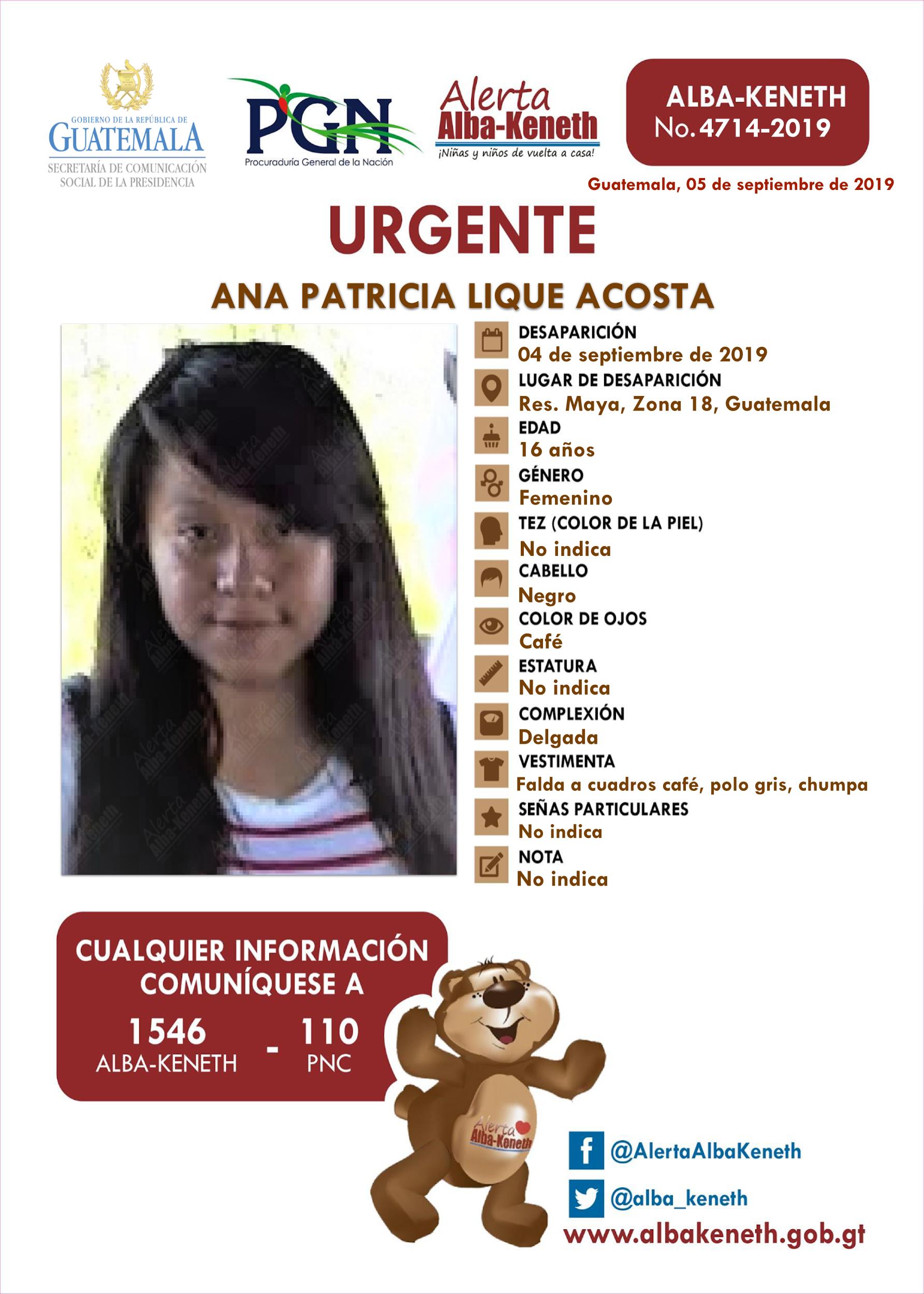 Ana Patricia Lique Acosta