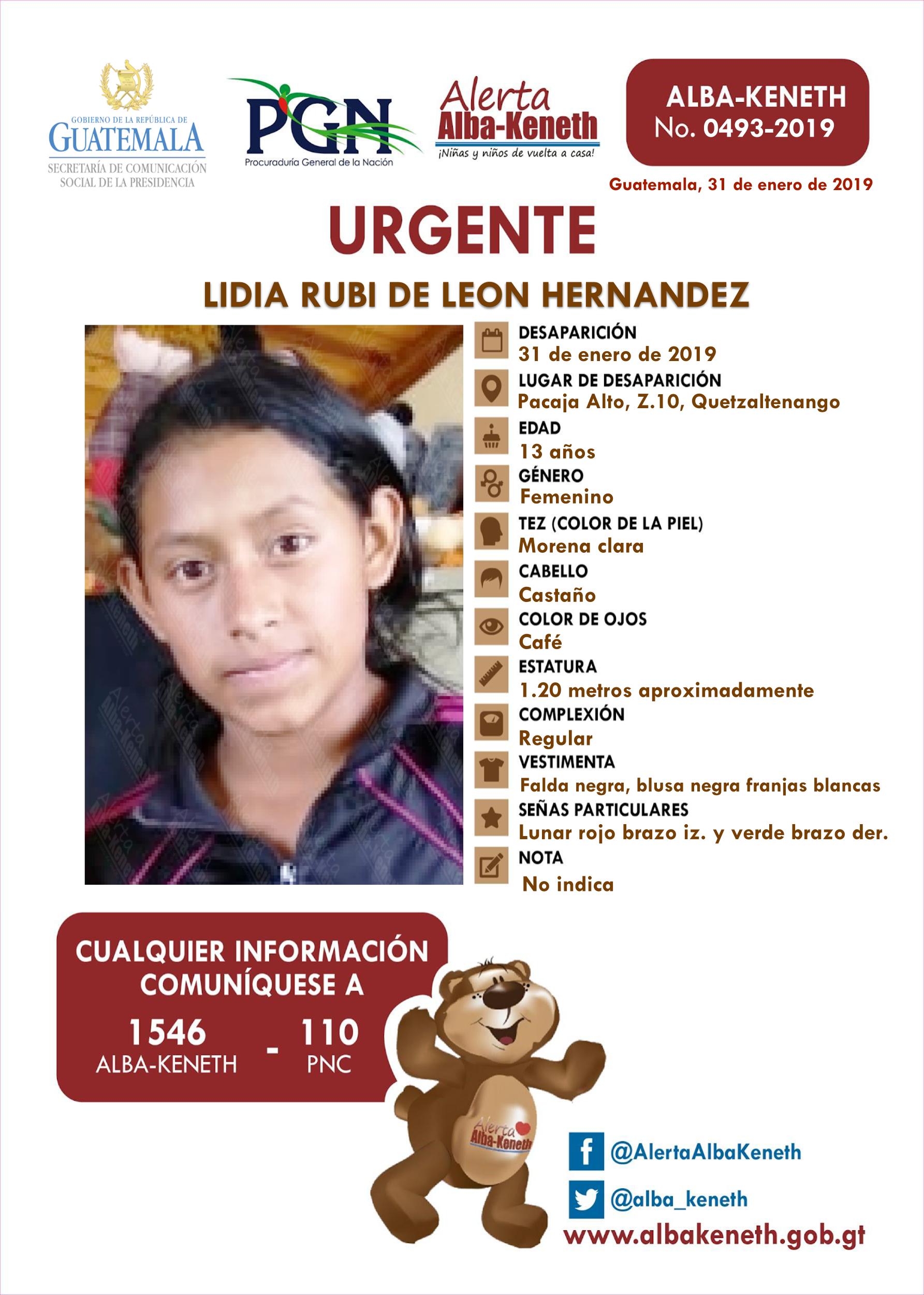 Lidia Rubi de Leon Hernandez