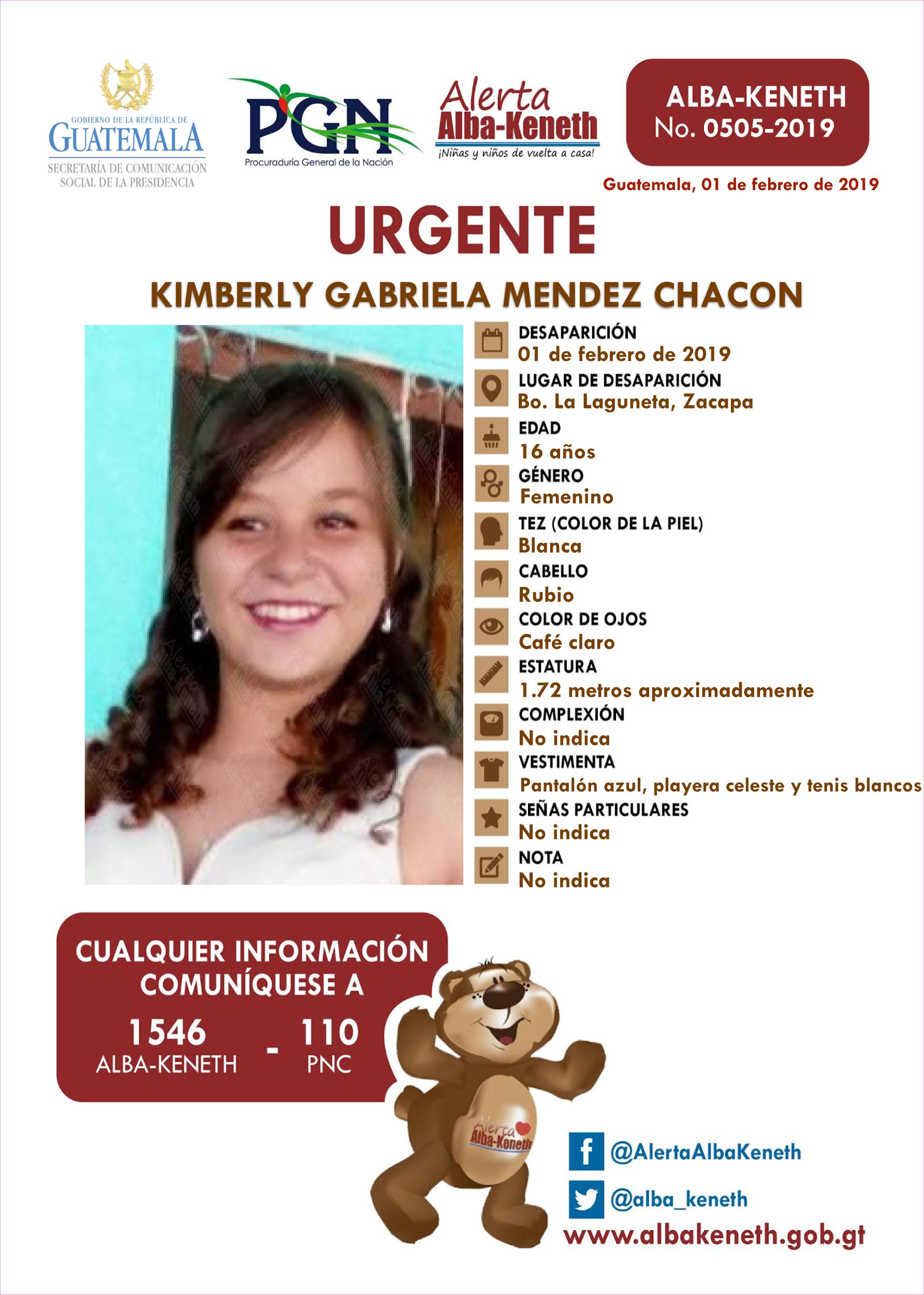 Kimberly Gabriela Mendez Chacon