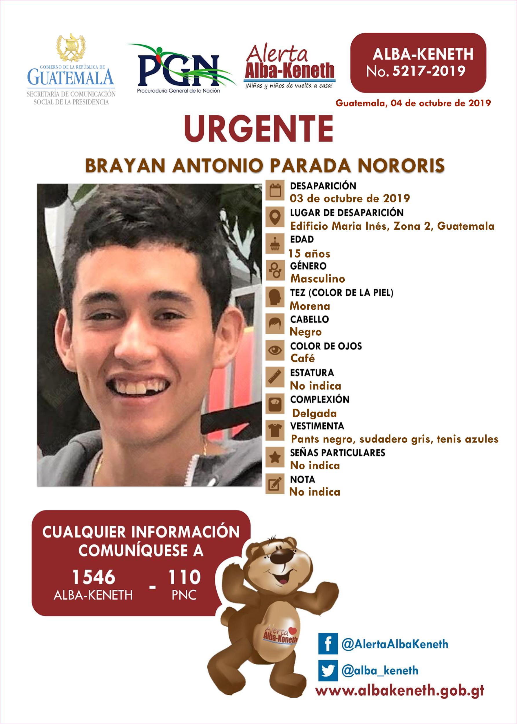 Brayan Antonio Parada Nororis