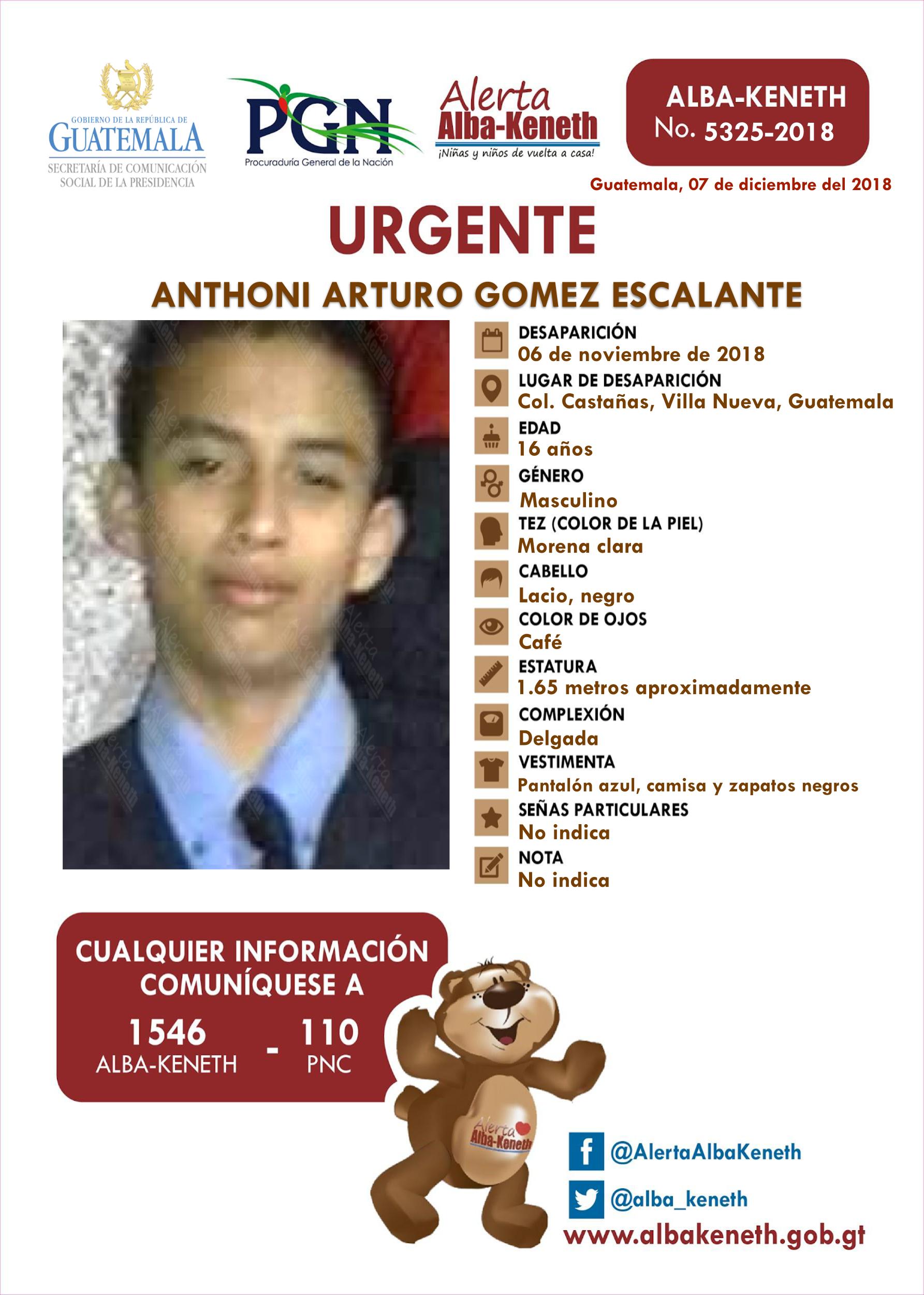 Anthoni Arturo Gomez Escalante