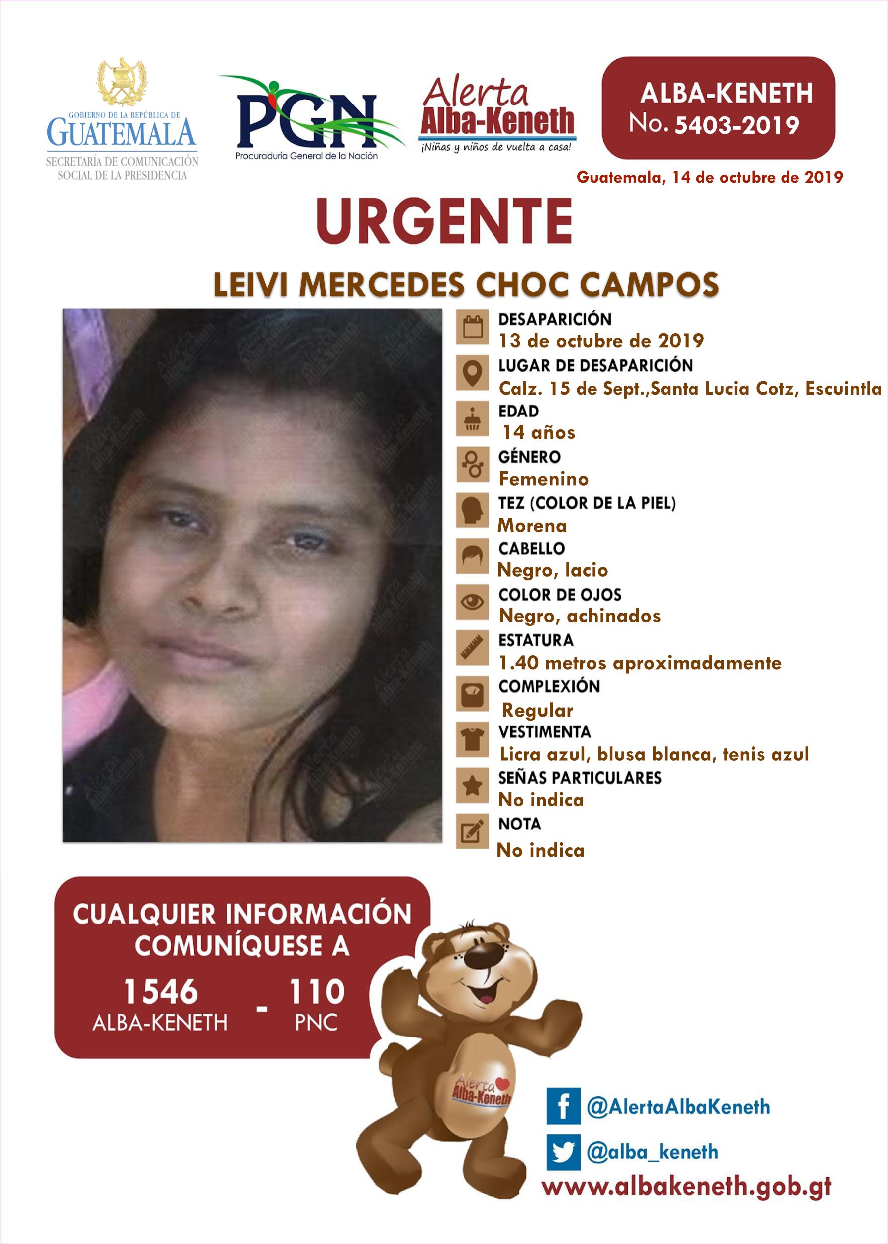 Leivi Mercedes Choc Campos