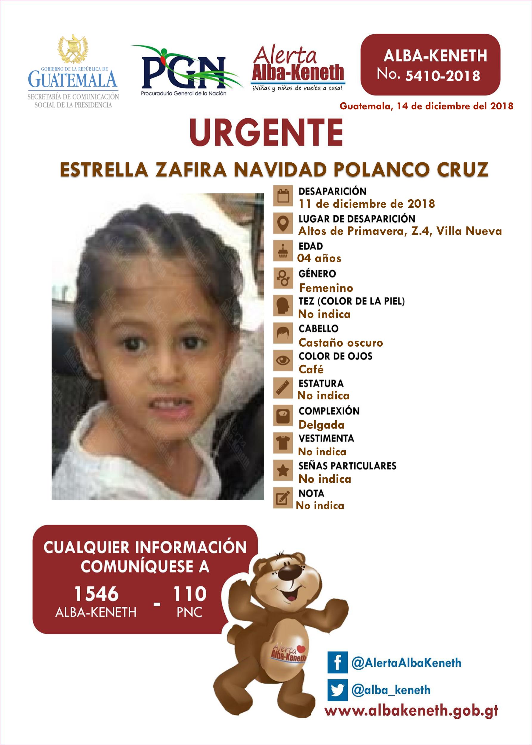 Estrella Zafira Navidad Polanco Cruz