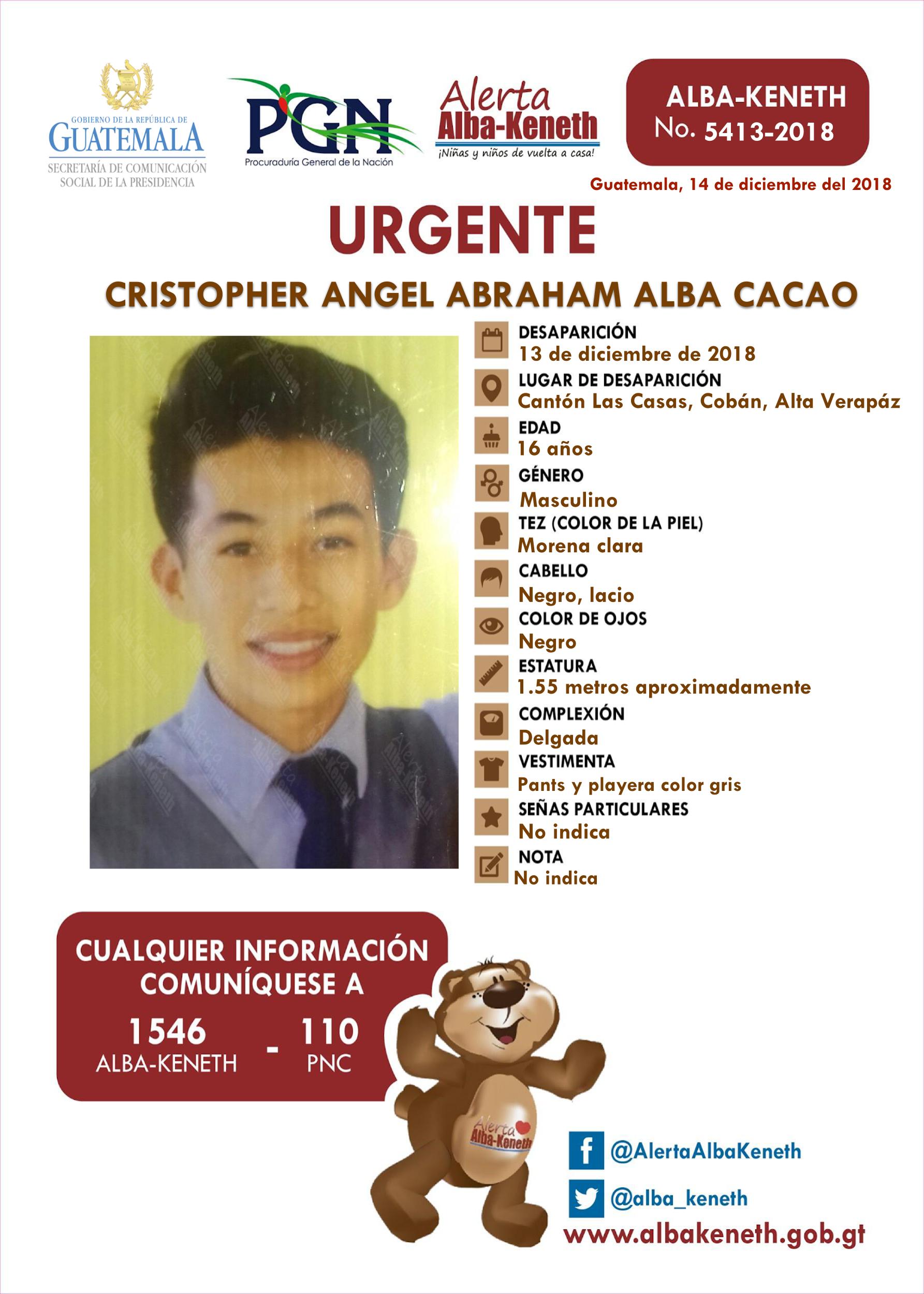 Cristopher Angel Abraham Alba Cacao