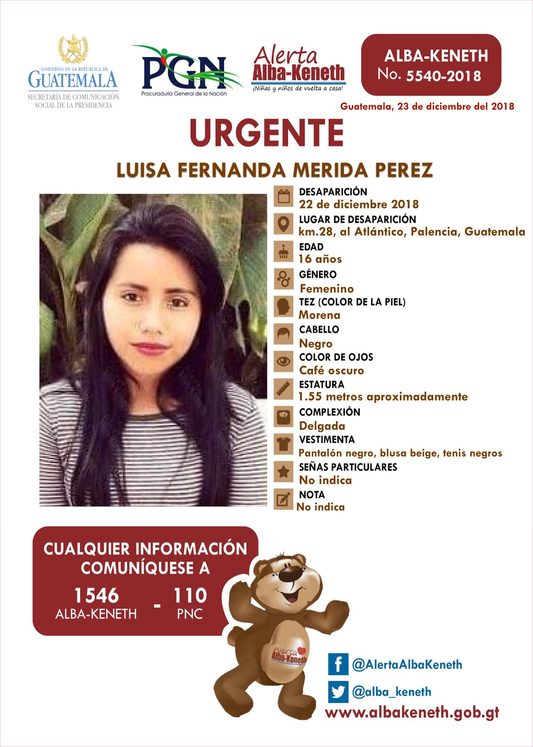 Luisa Fernanda Merida Perez