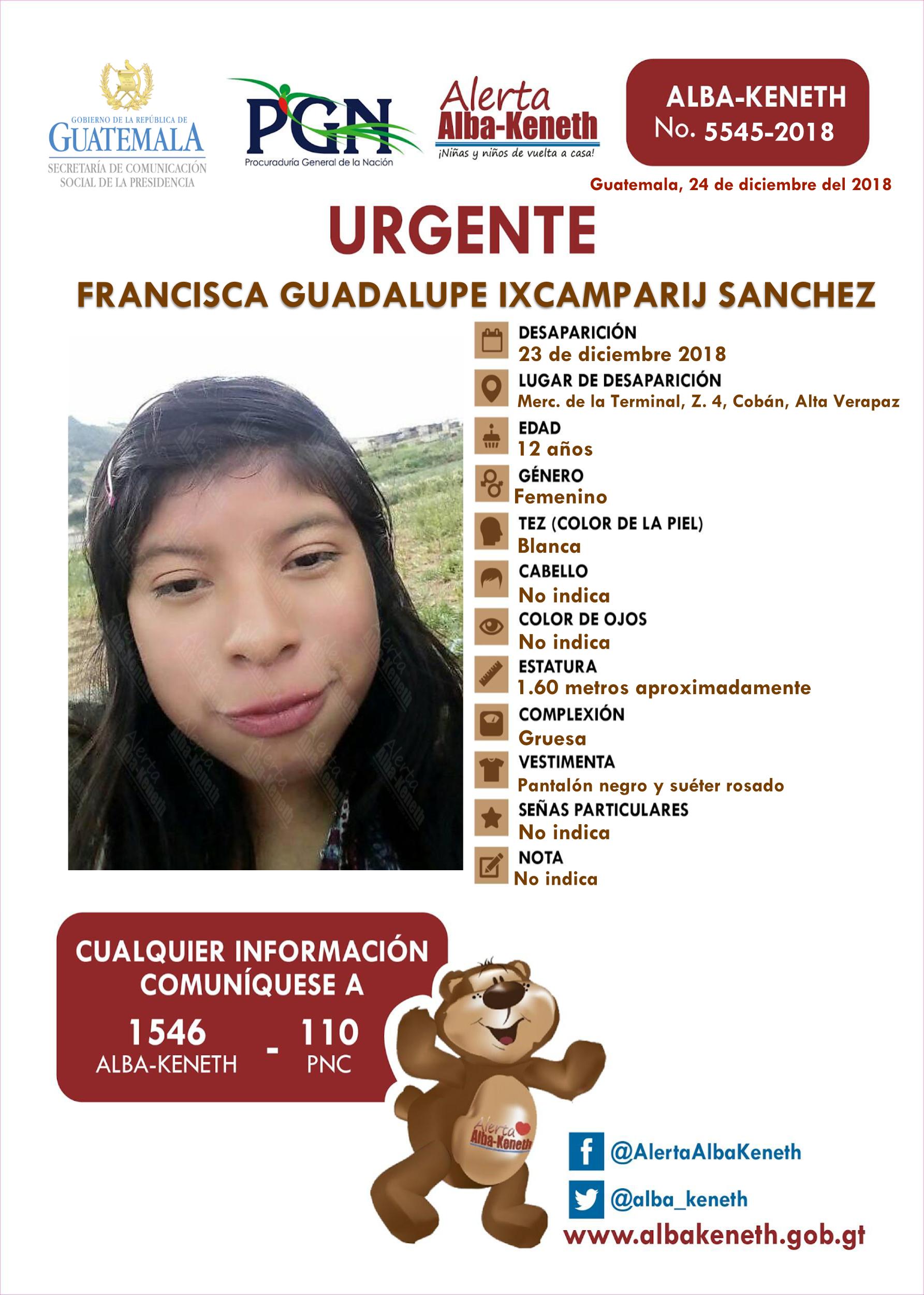 Francisca Guadalupe Ixcamparij Sanchez