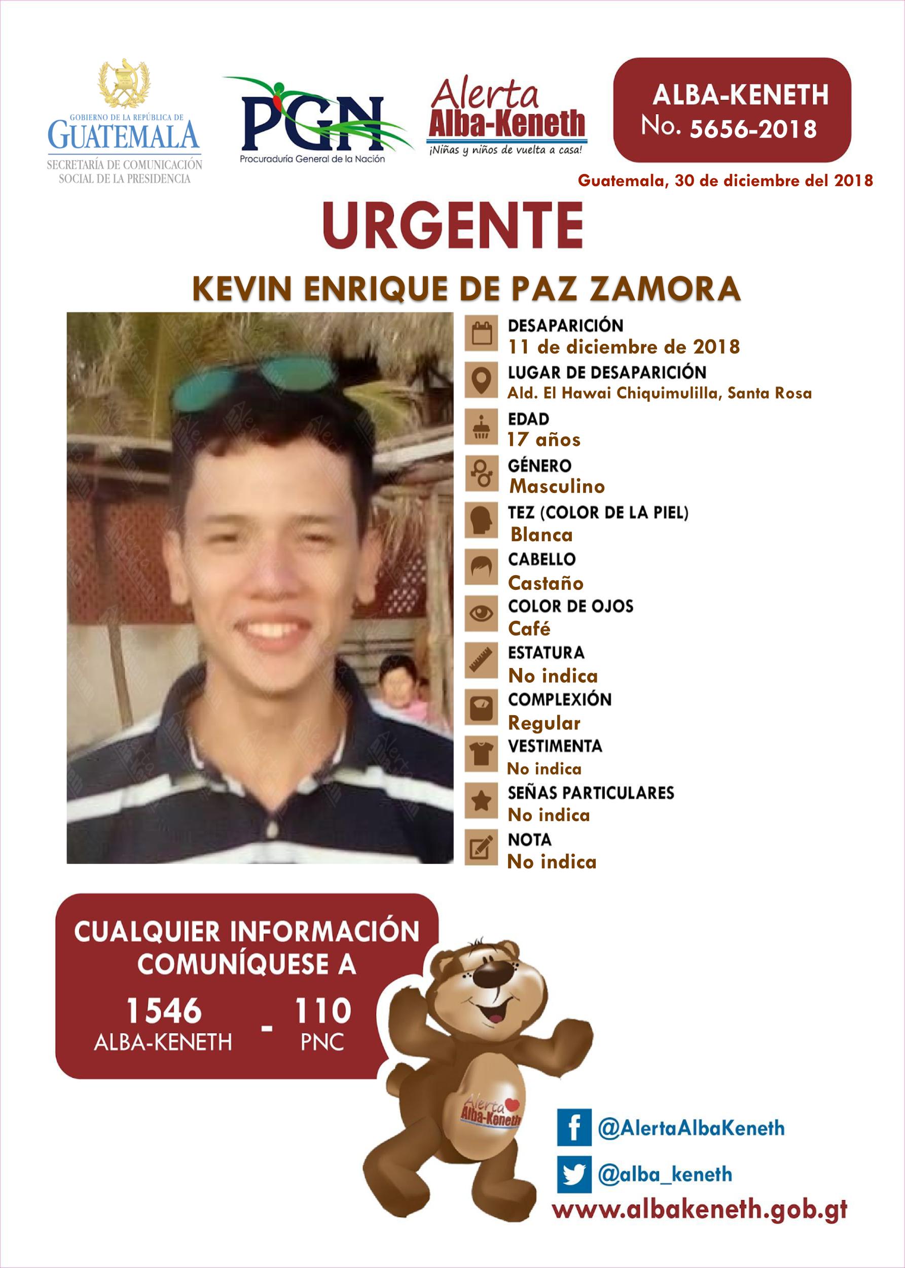 Kevin Enrique de Paz Zamora