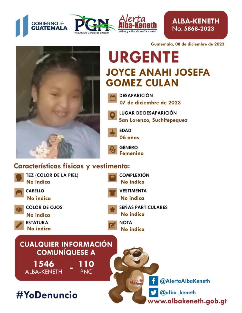 Joyce Anahi Josefa Gomez Culan