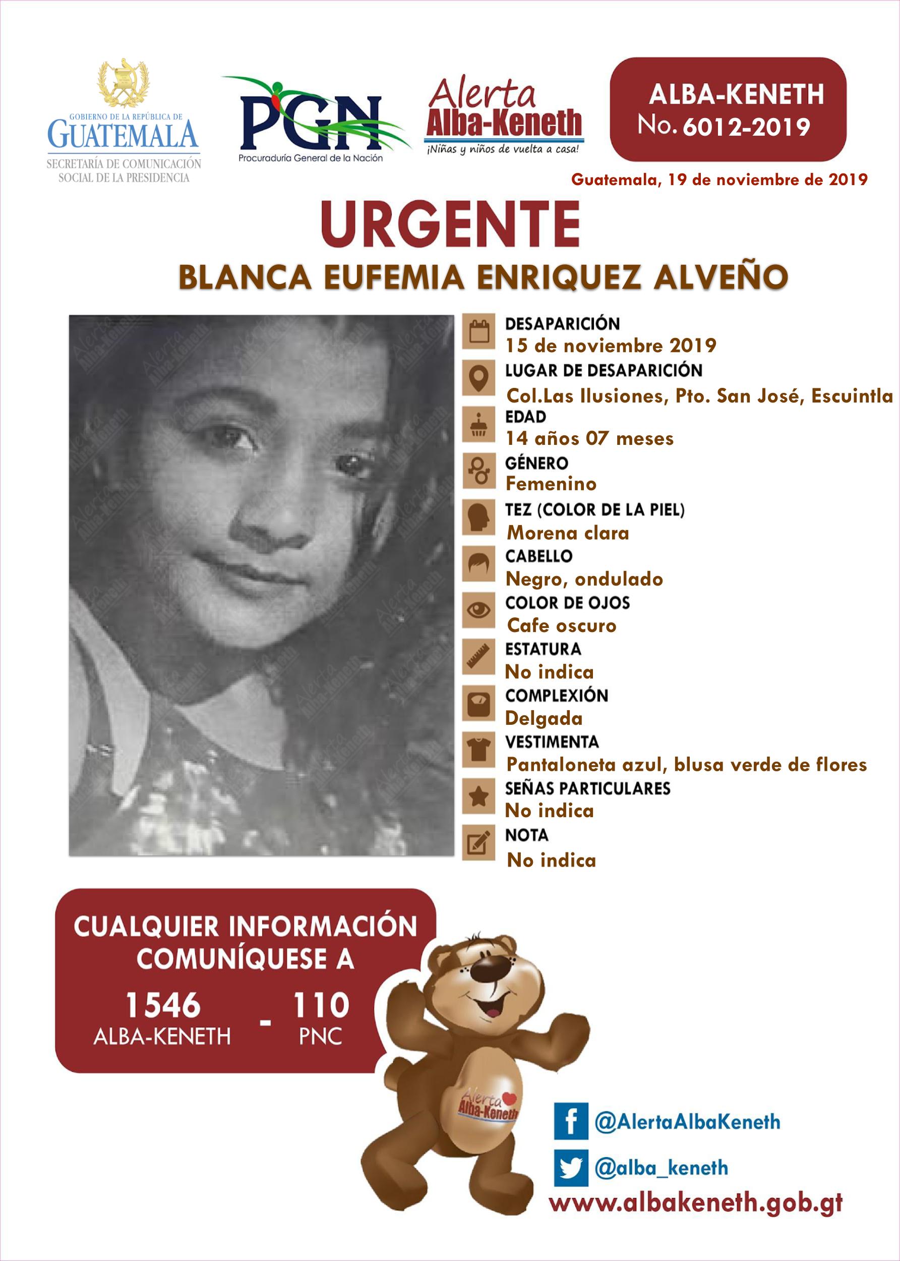 Blanca Eufemia Enriquez Alveño