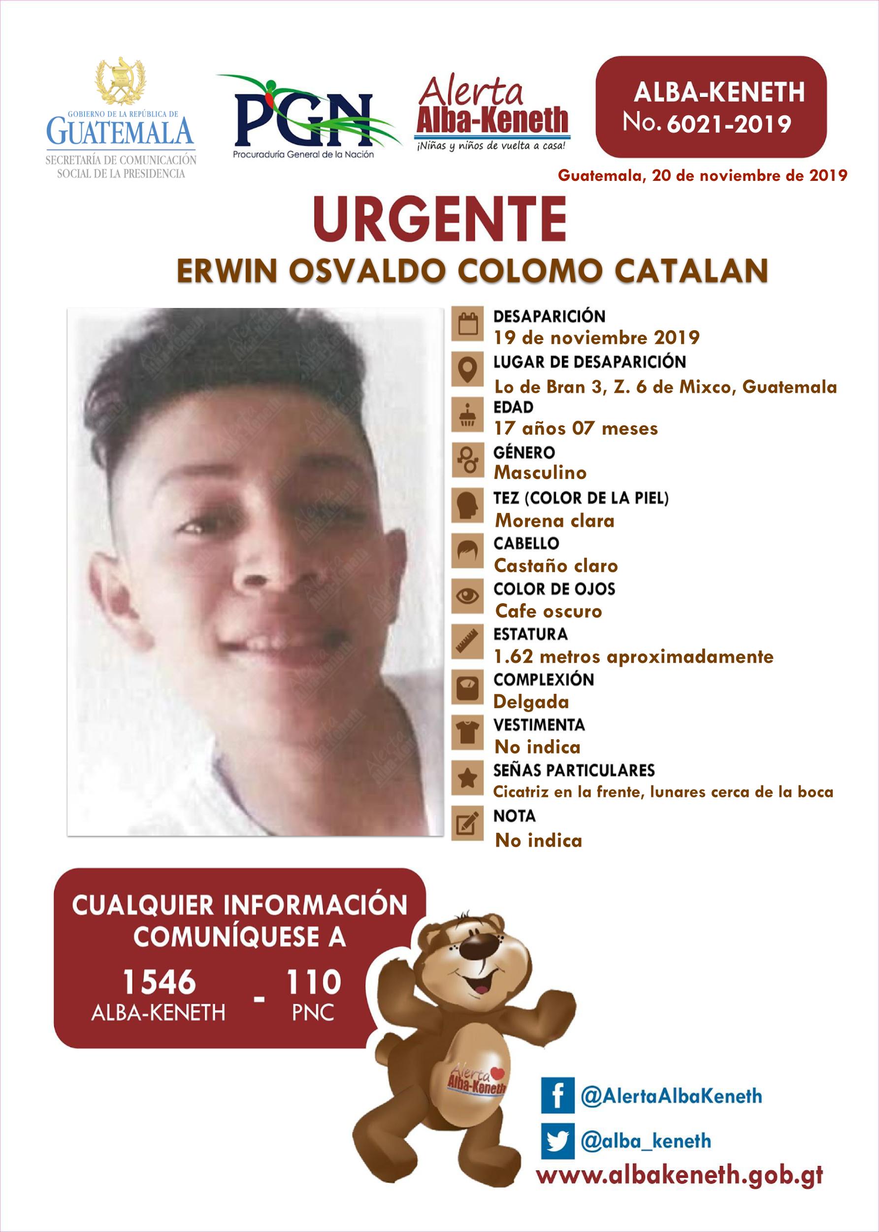 Erwin Osvaldo Colomo Catalan