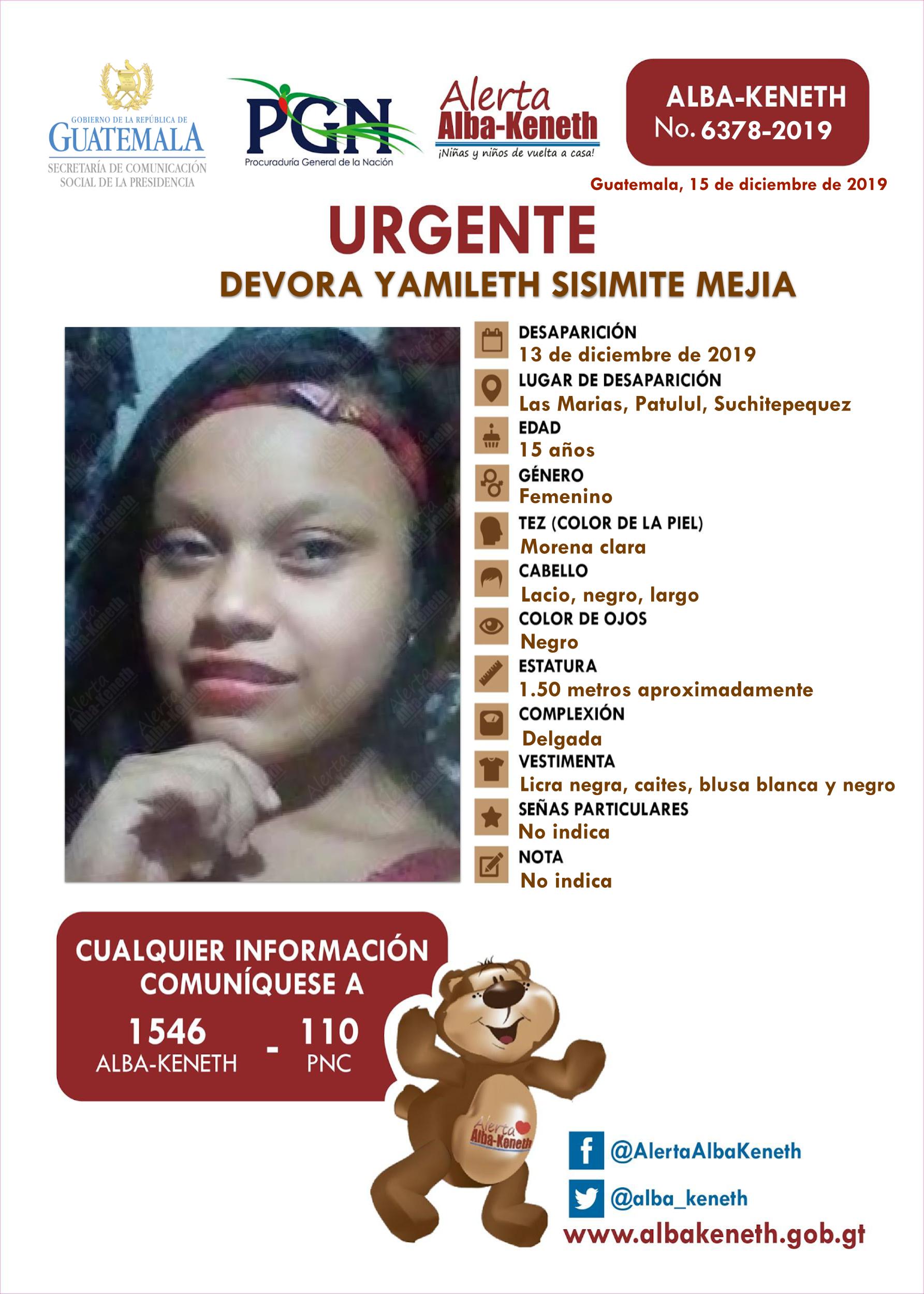 Devora Yamileth Sisimite Mejia