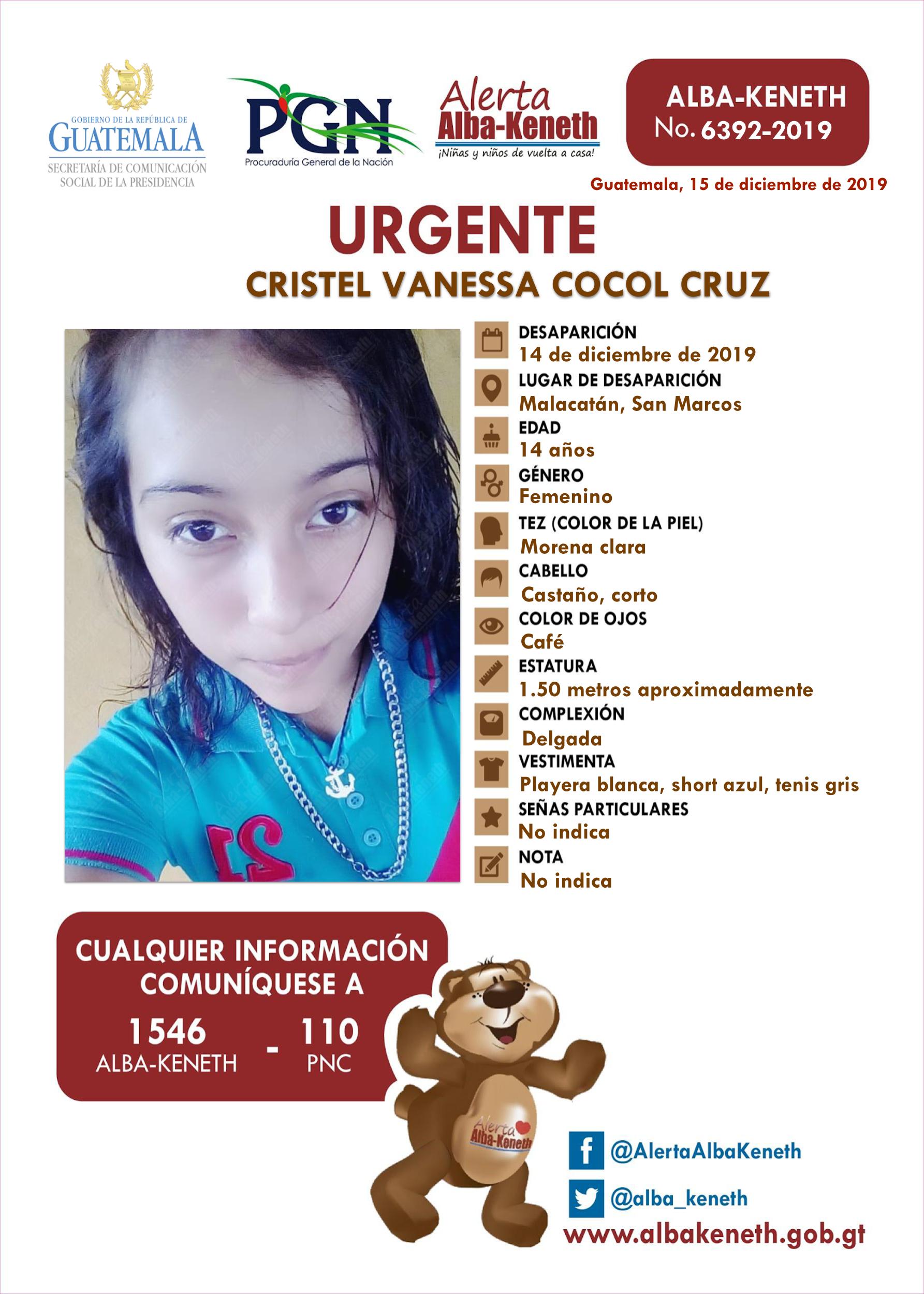 Cristel Vanessa Cocol Cruz