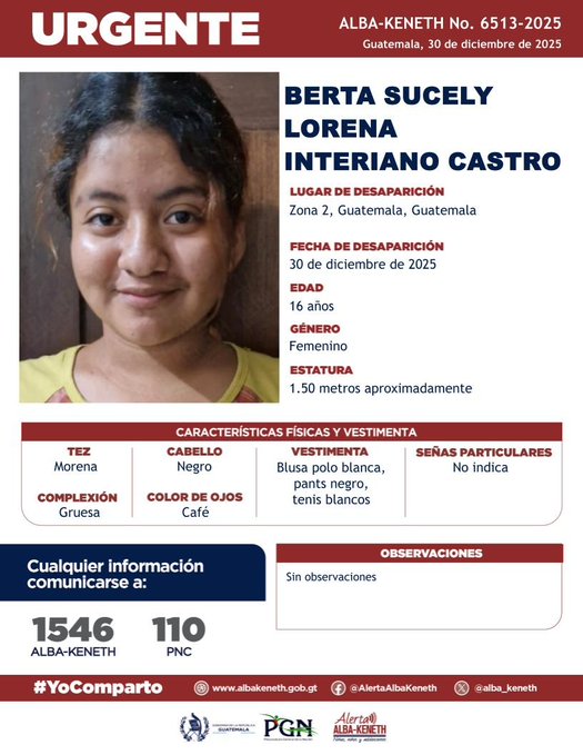 Berta Sucely Lorena Interiano Castro
