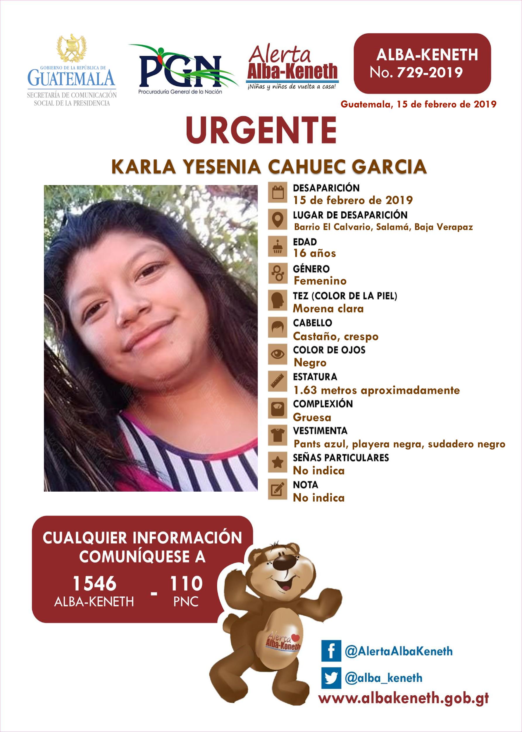 Karla Yesenia Cahuec Garcia