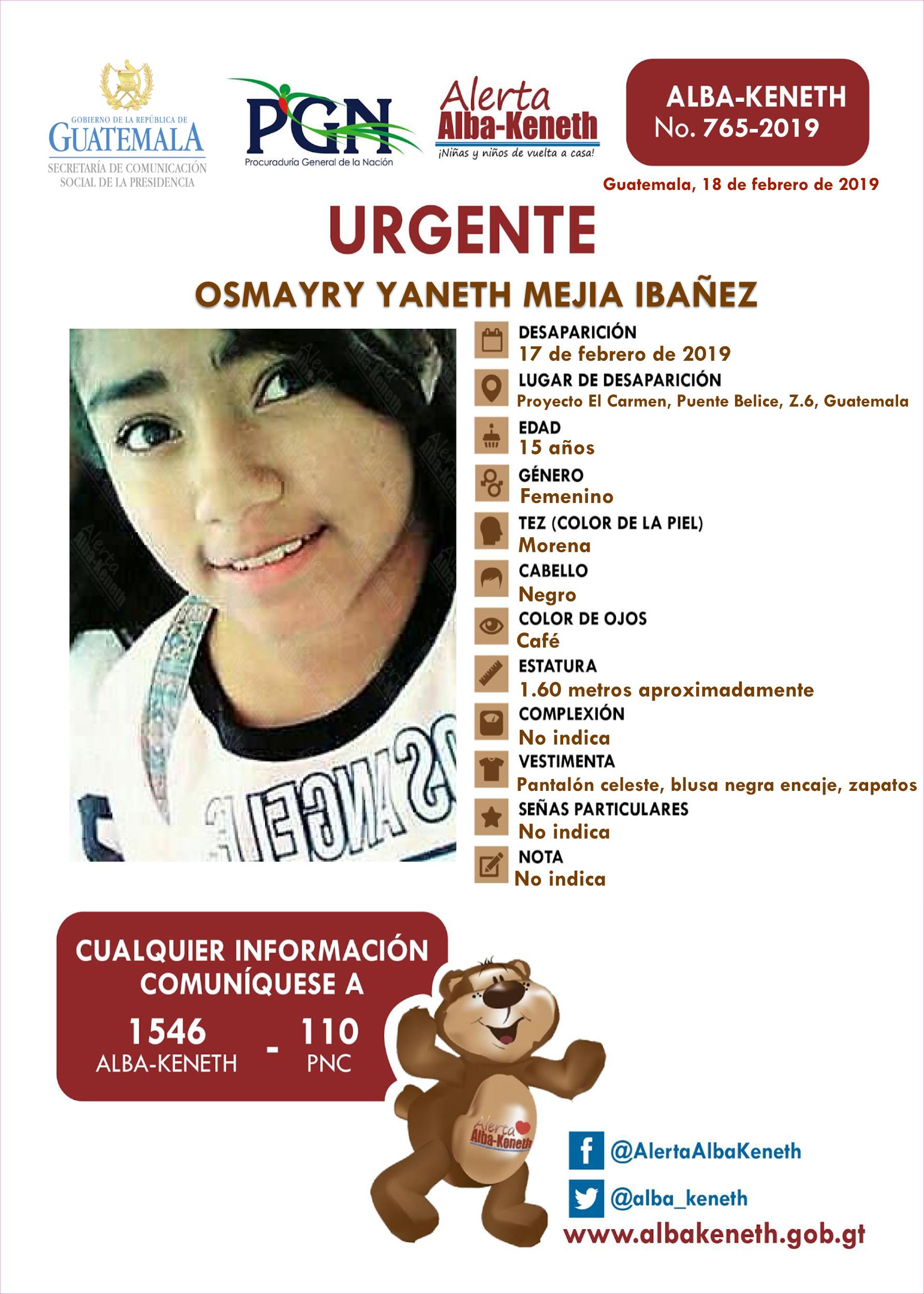 Osmayry Yaneth Mejia Ibañez