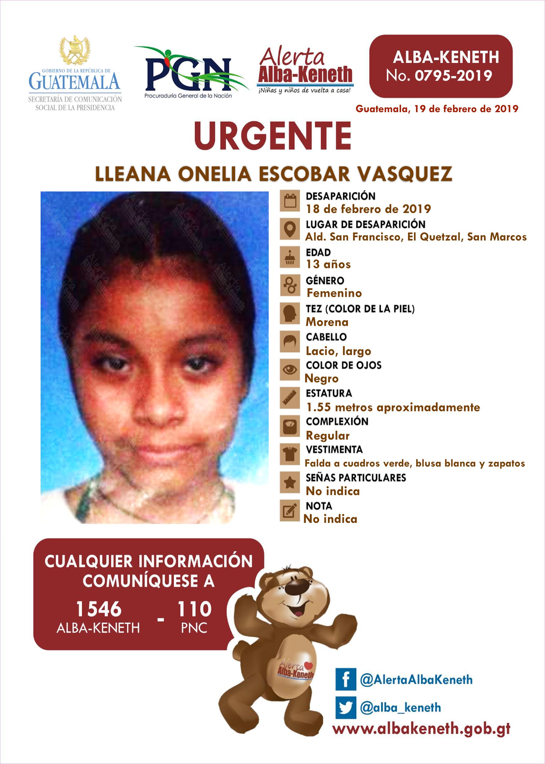 Lleana Onelia Escobar Vasquez