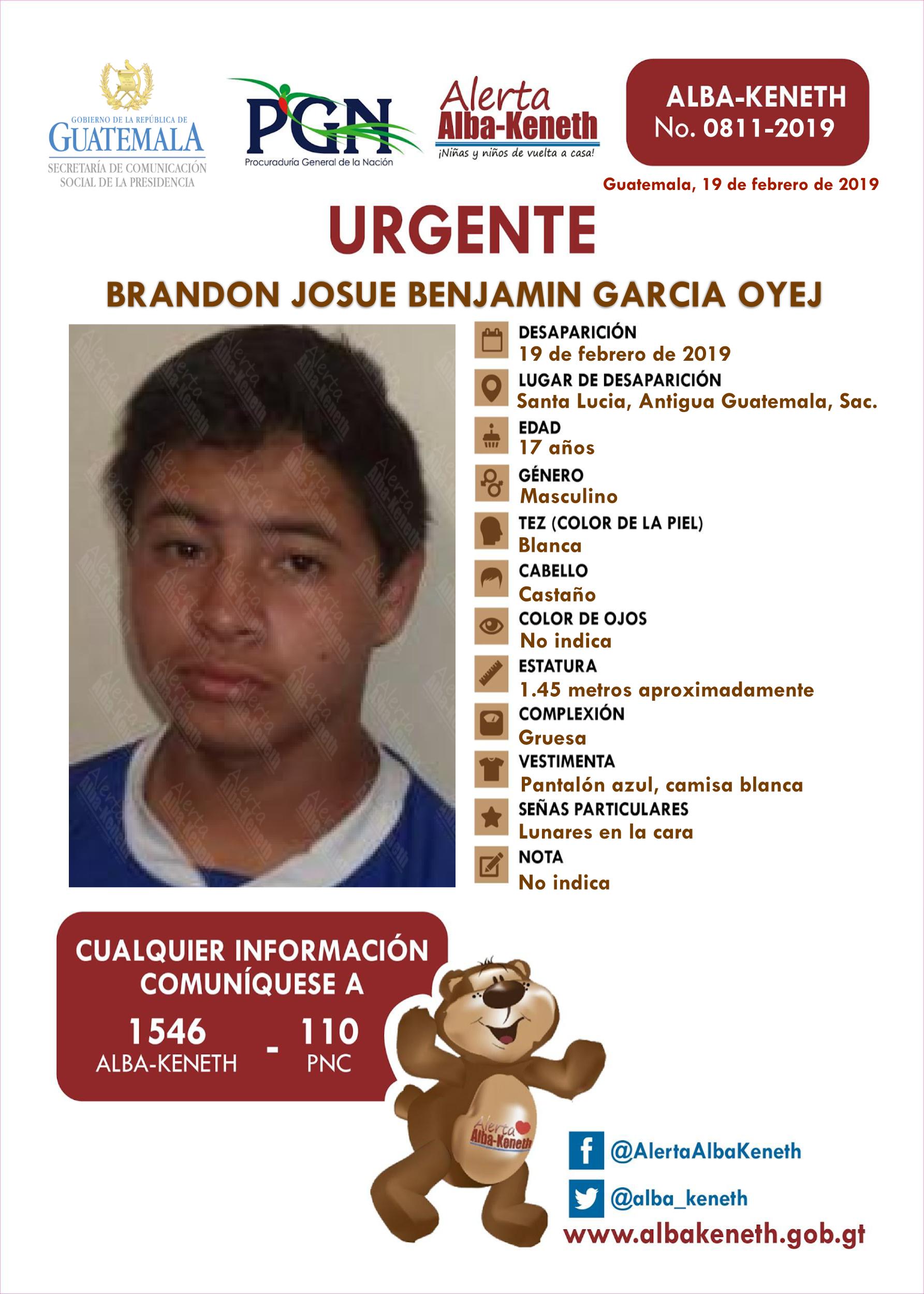 Brandon Josue Benjamin Garcia Oyej