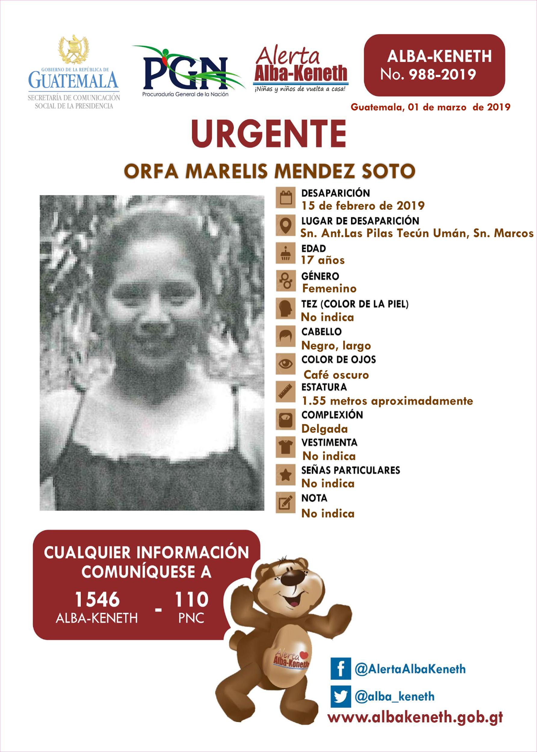 Orfa Marelis Mendez Soto